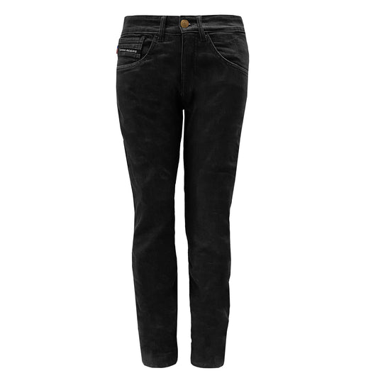 Straight Leg Protective Jeans for Women - Black with Pads