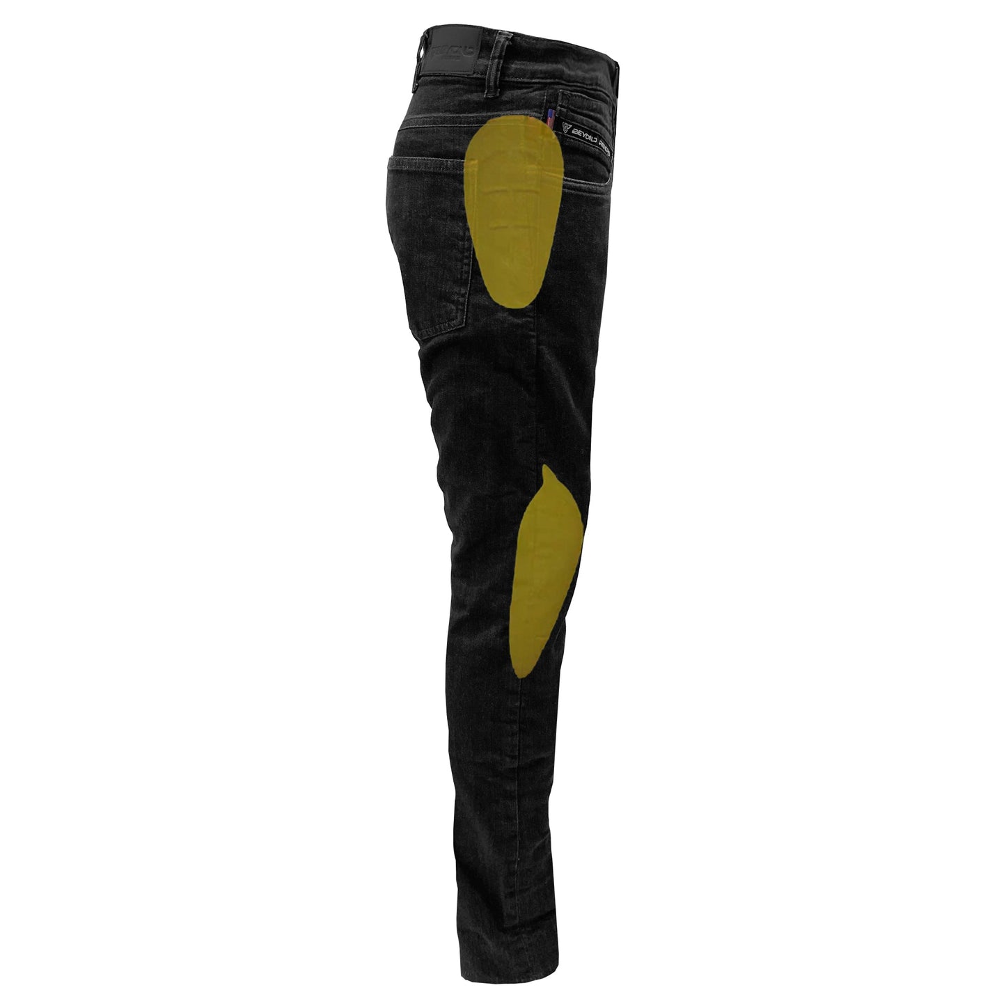 Straight Leg Protective Denim Pants (Jeans) for Women - Black