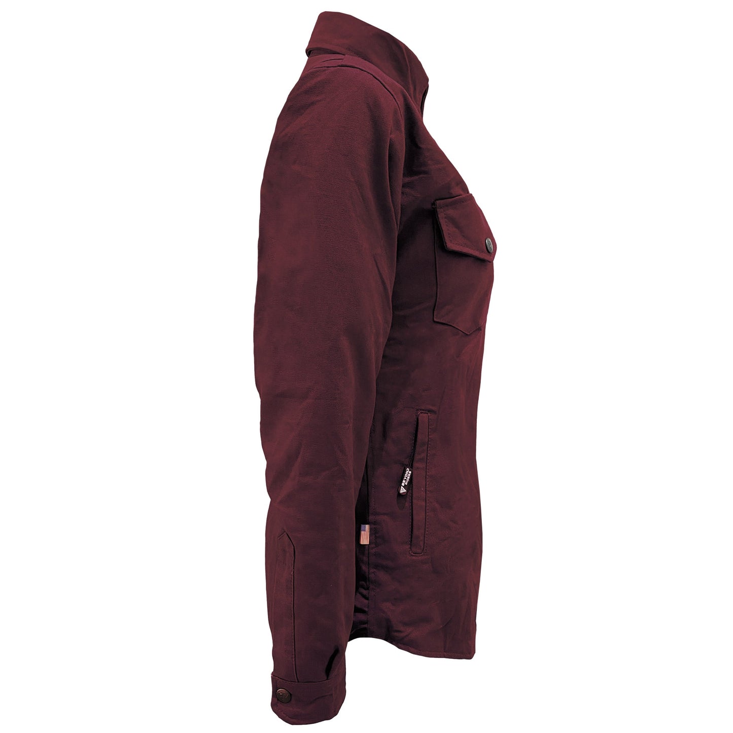 Protective Canvas Jacket for Women - Red Maroon
