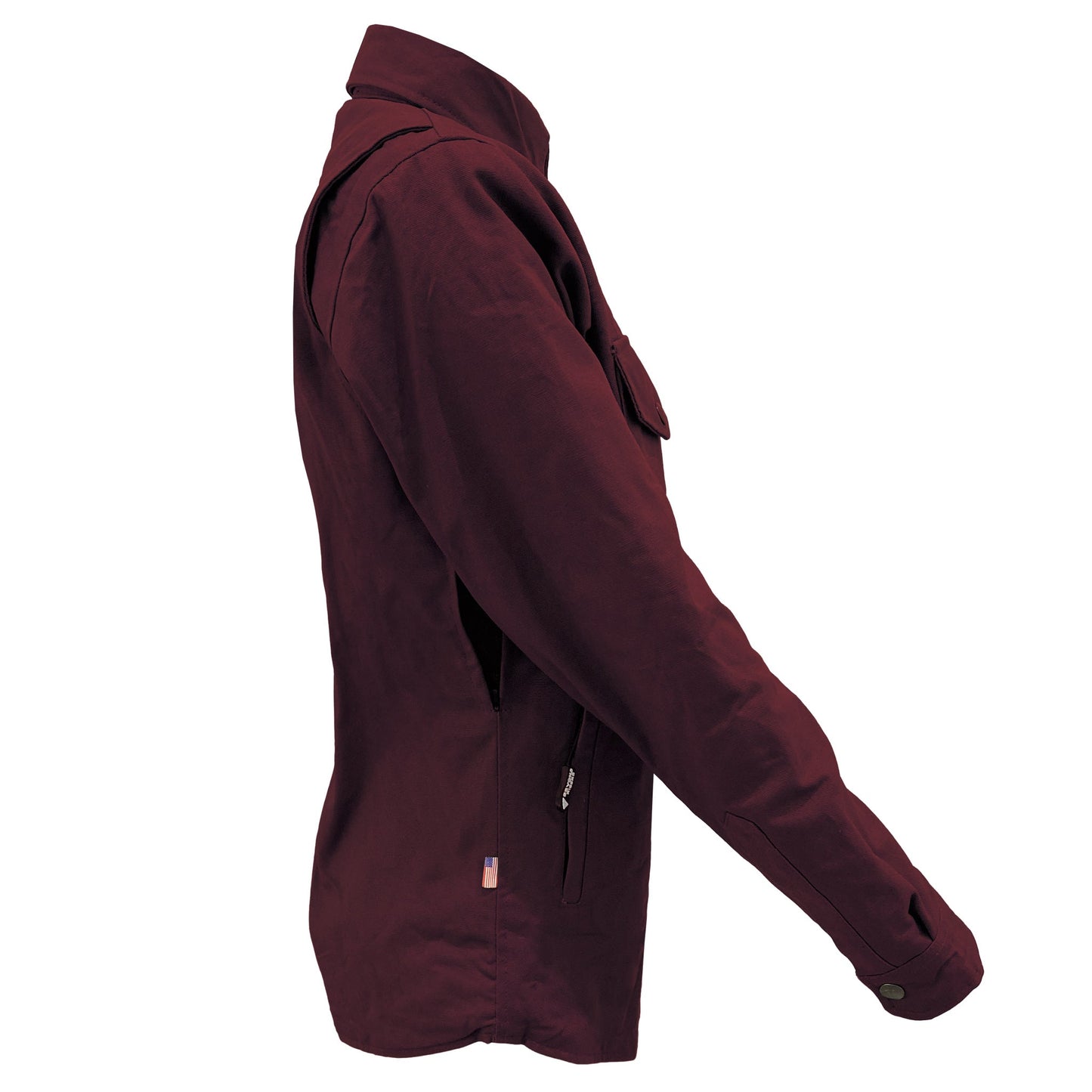 Protective Canvas Jacket for Women - Red Maroon