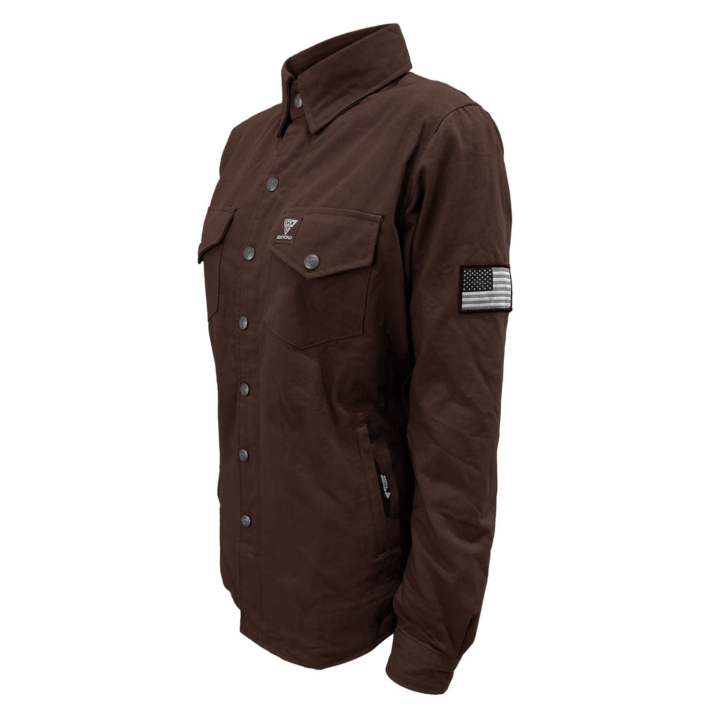 Protective Canvas Jacket for Women - Dark Brown with Pads