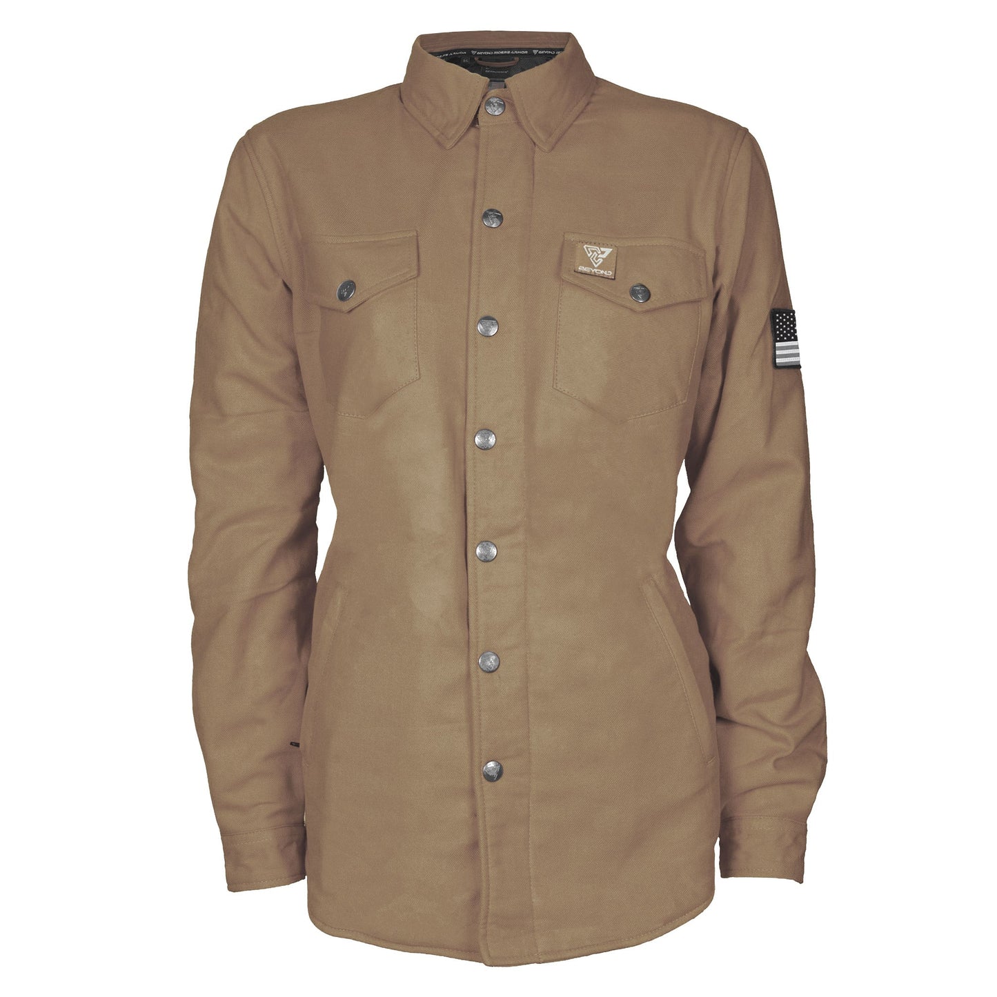 Protective Flannel Shirt for Women - Camel Solid
