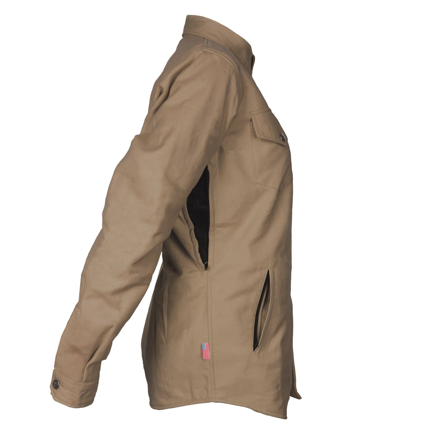 Protective Flannel Shirt for Women - Camel Solid