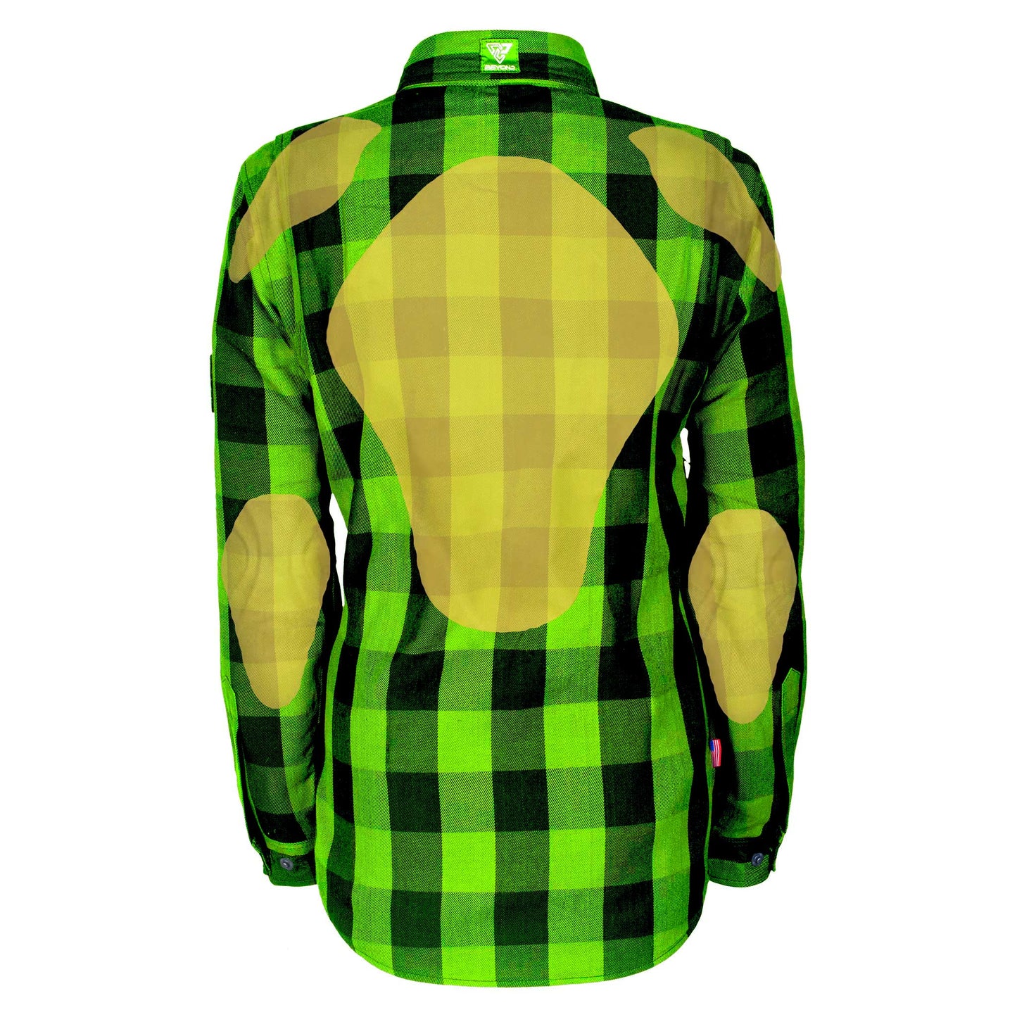 Protective Flannel Shirt for Women - Green Checkered