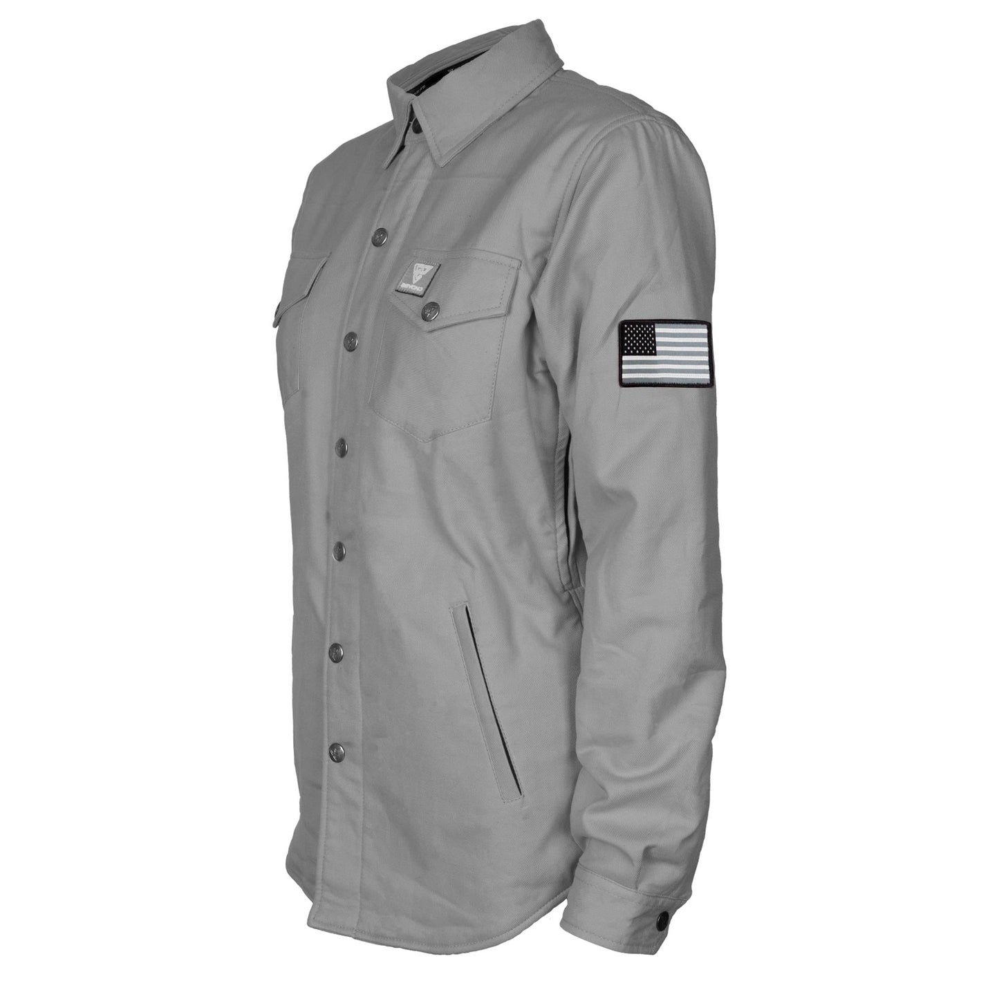 Protective Flannel Shirt for Women - Grey Solid