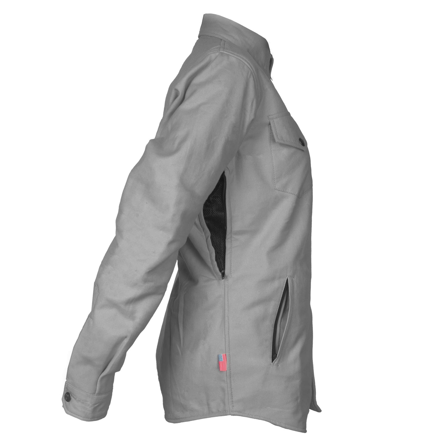 Protective Flannel Shirt for Women - Grey Solid