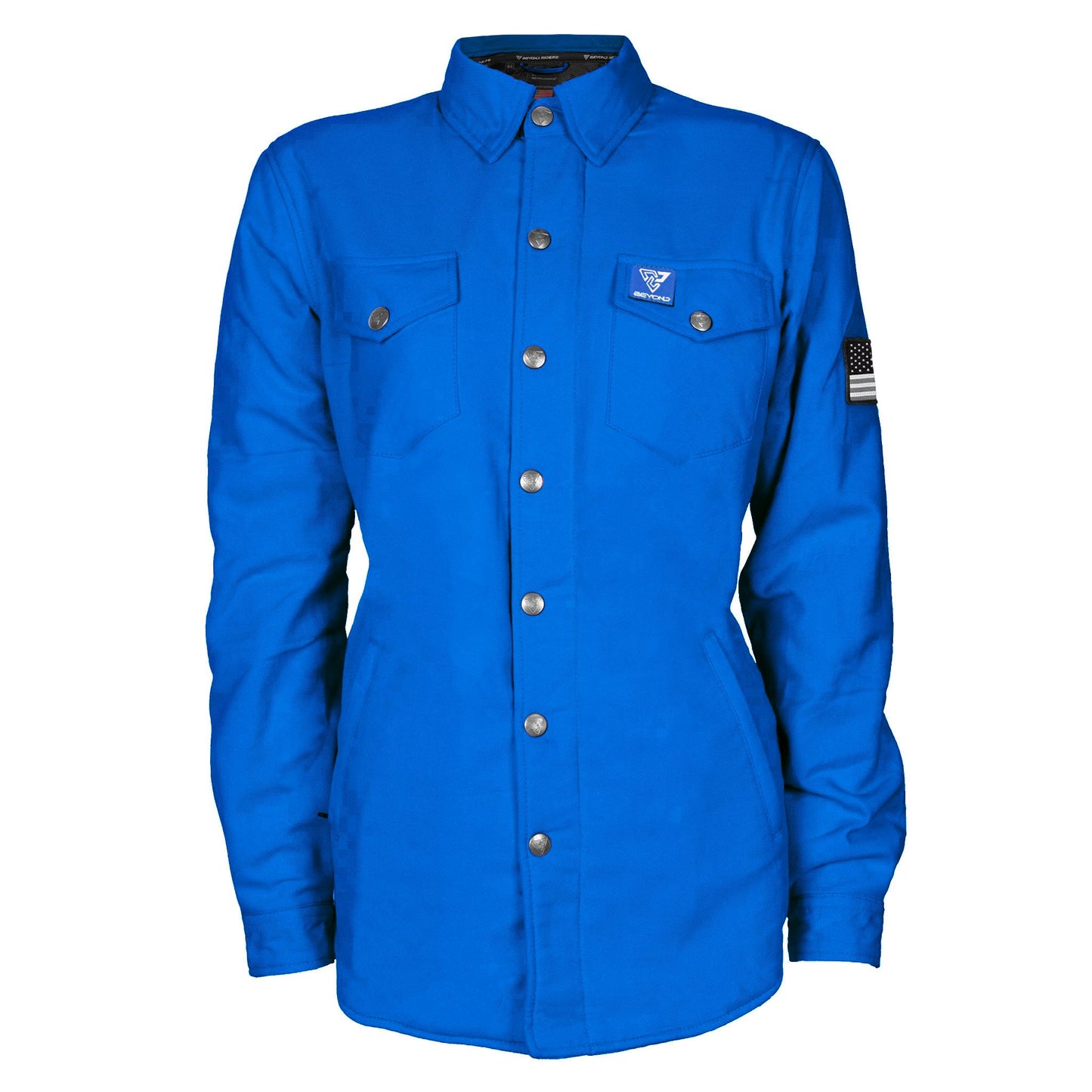 Protective Flannel Shirt for Women - Blue Solid
