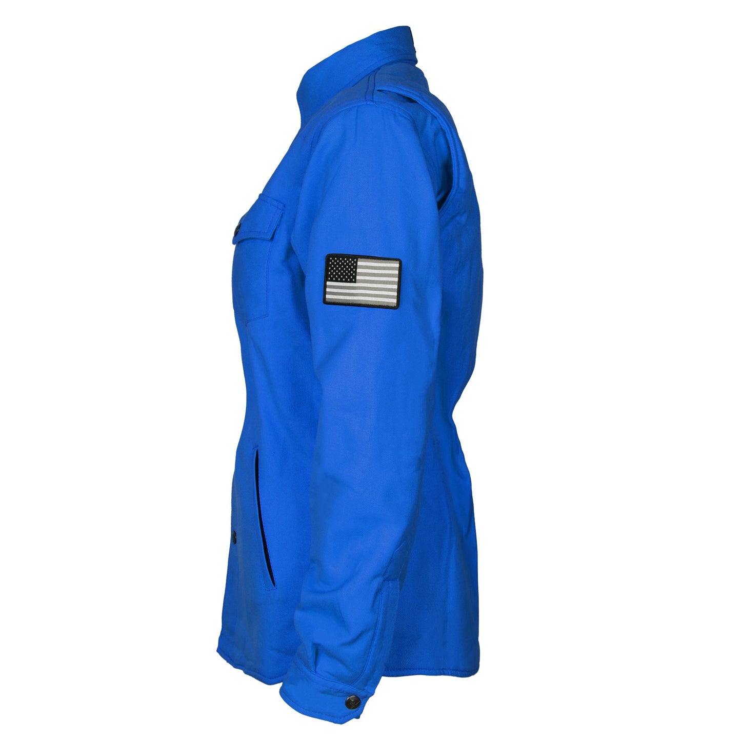 Protective Flannel Shirt for Women - Blue Solid