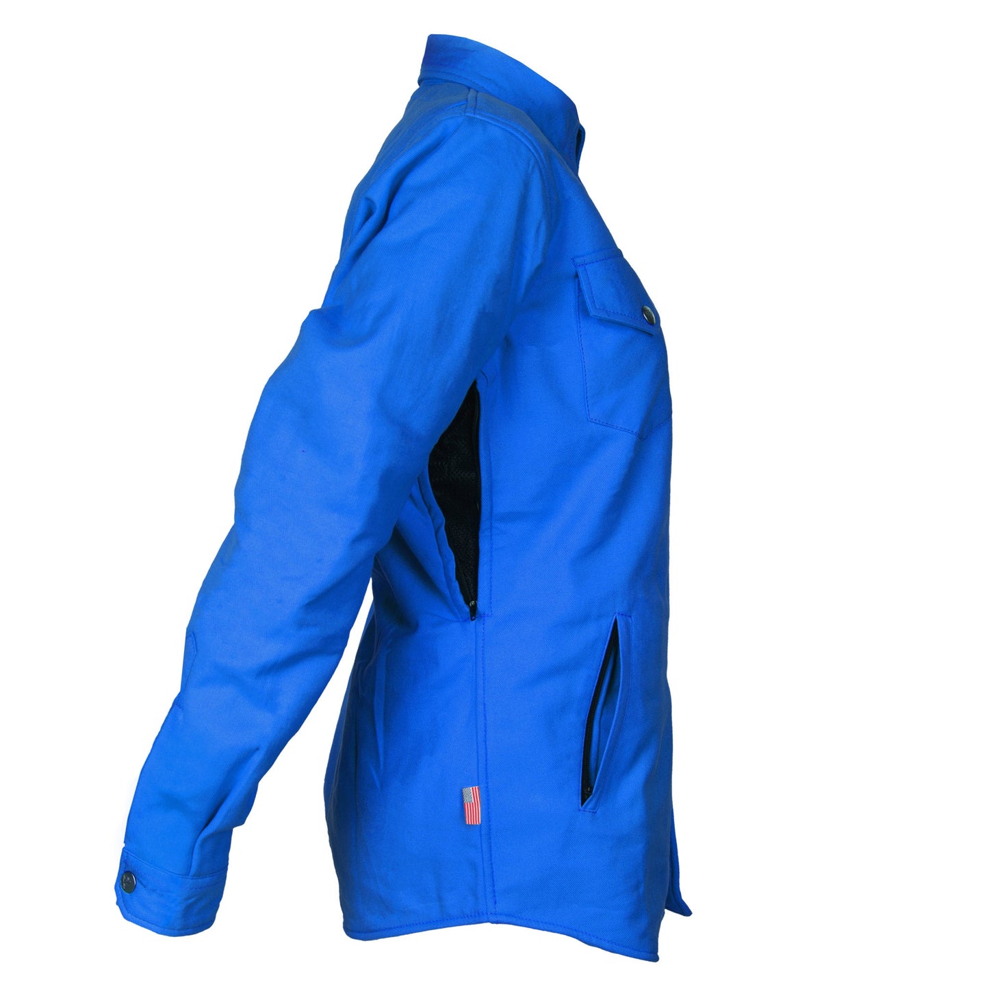 Protective Flannel Shirt for Women - Blue Solid