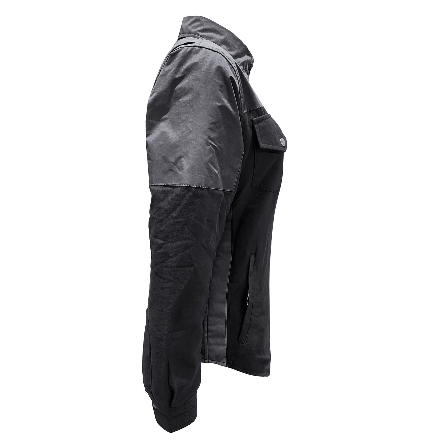 Flannel Reflective Shirt "Nightfall Nebula" for Women - Black with Pads