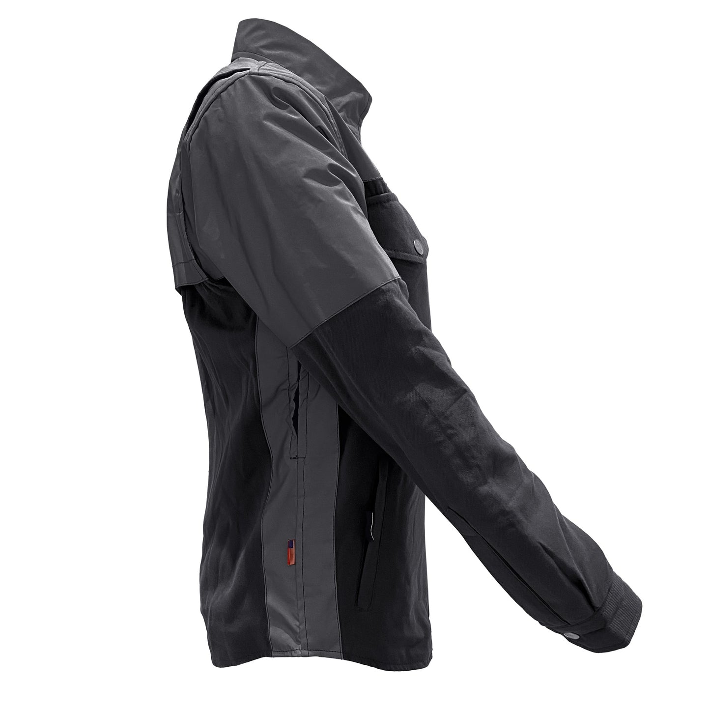 Flannel Reflective Shirt "Nightfall Nebula" for Women - Black with Pads