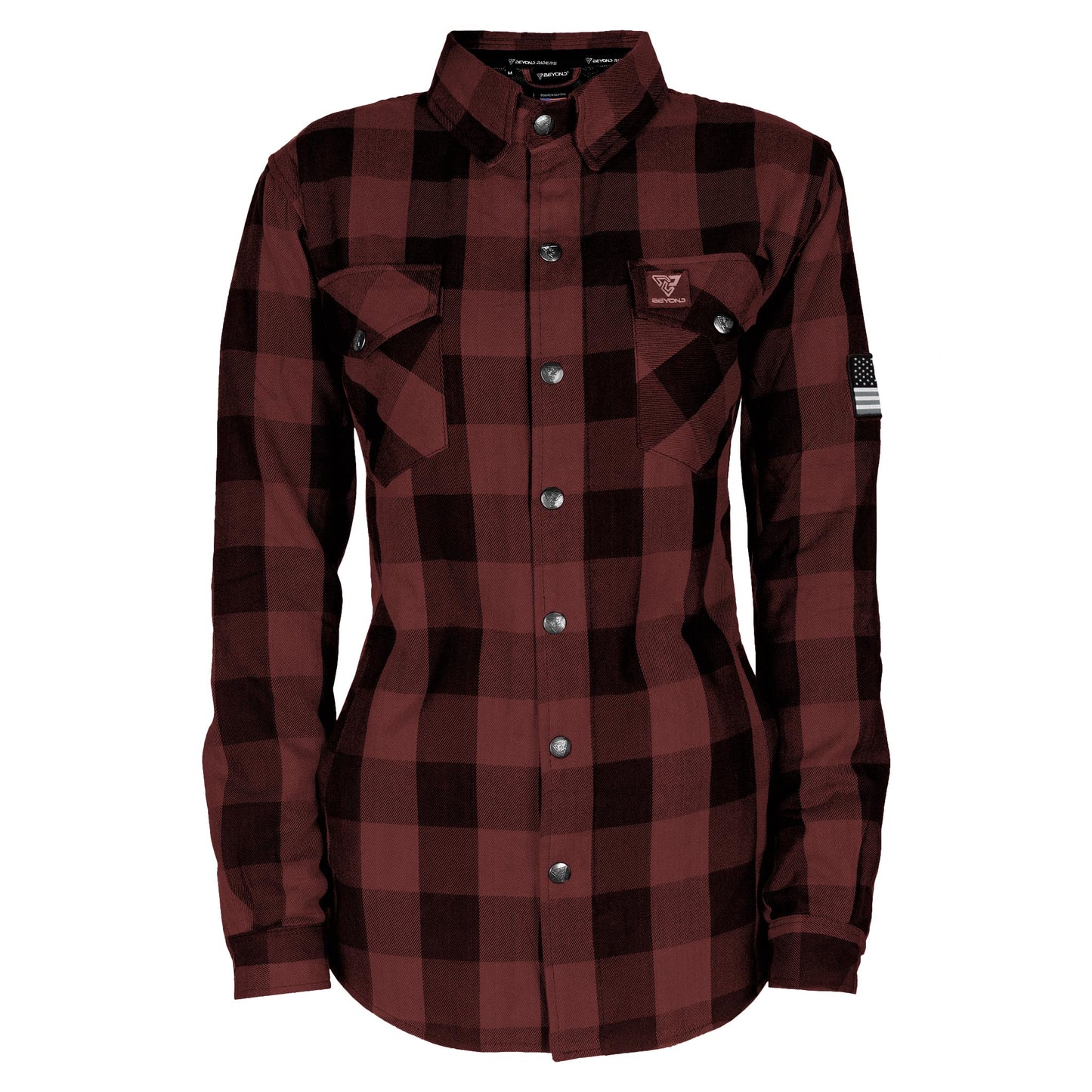 Protective Flannel Shirt for Women - Brown Checkered