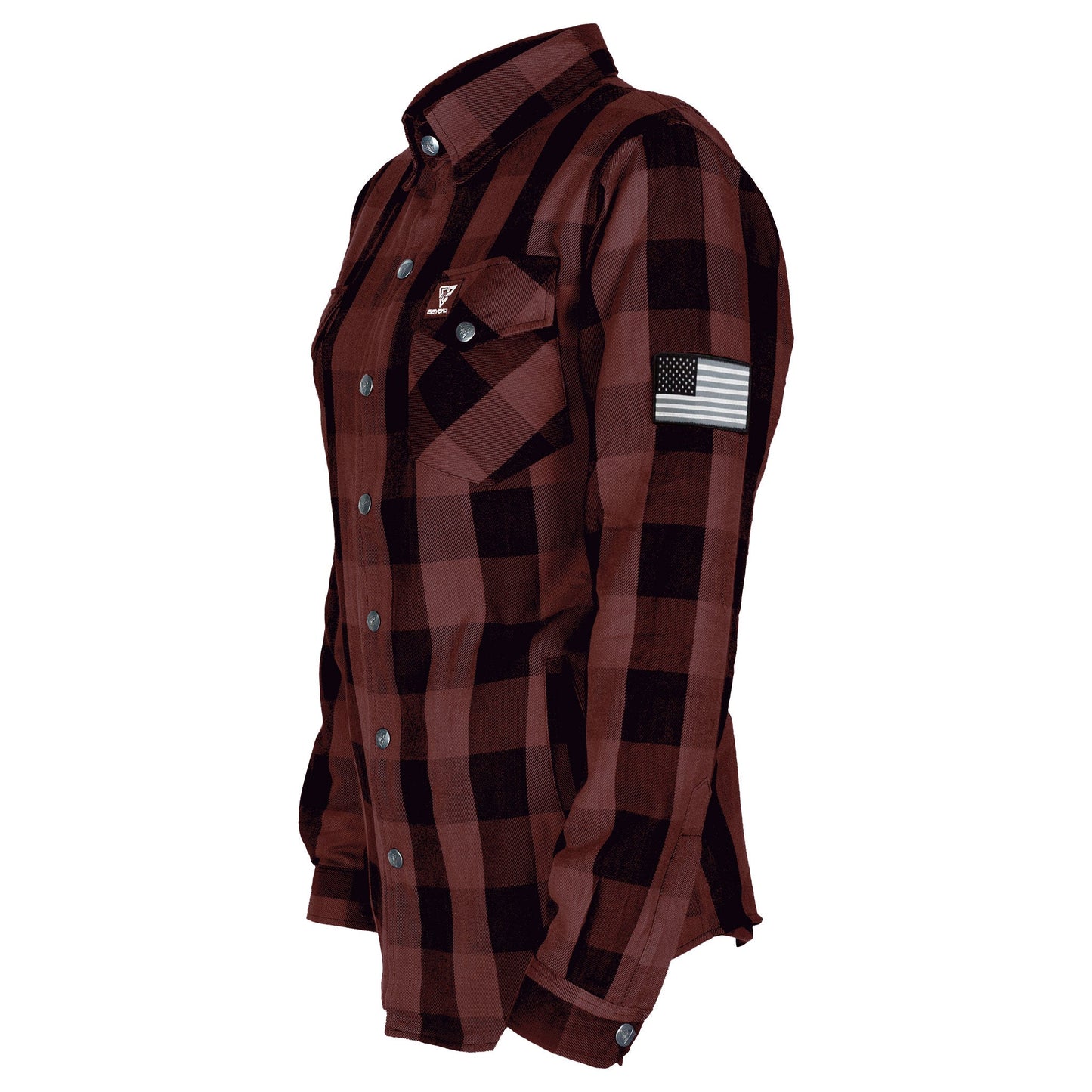 Protective Flannel Shirt for Women - Brown Checkered