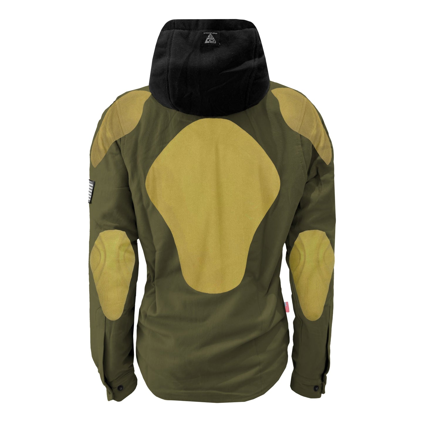 Protective Flannel Hoodie For Women - Army Green Solid