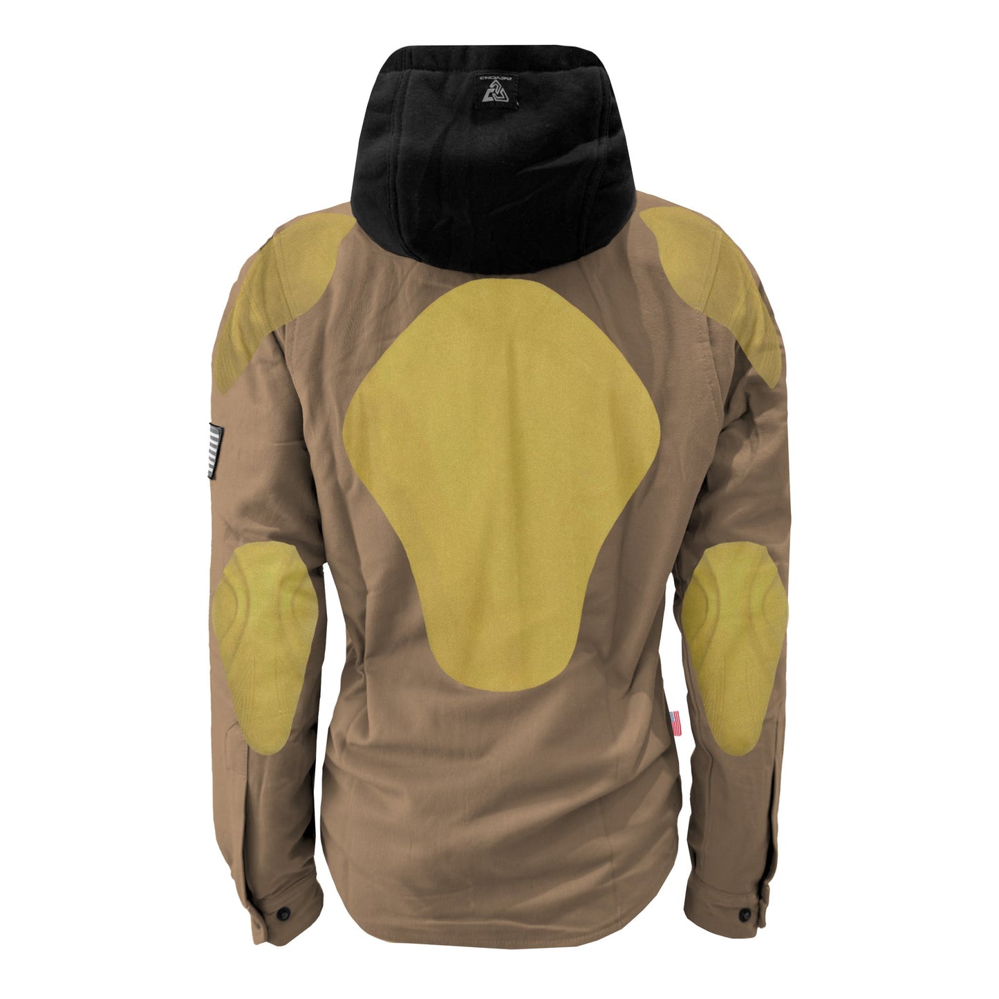 Protective Flannel Hoodie For Women - Camel Solid