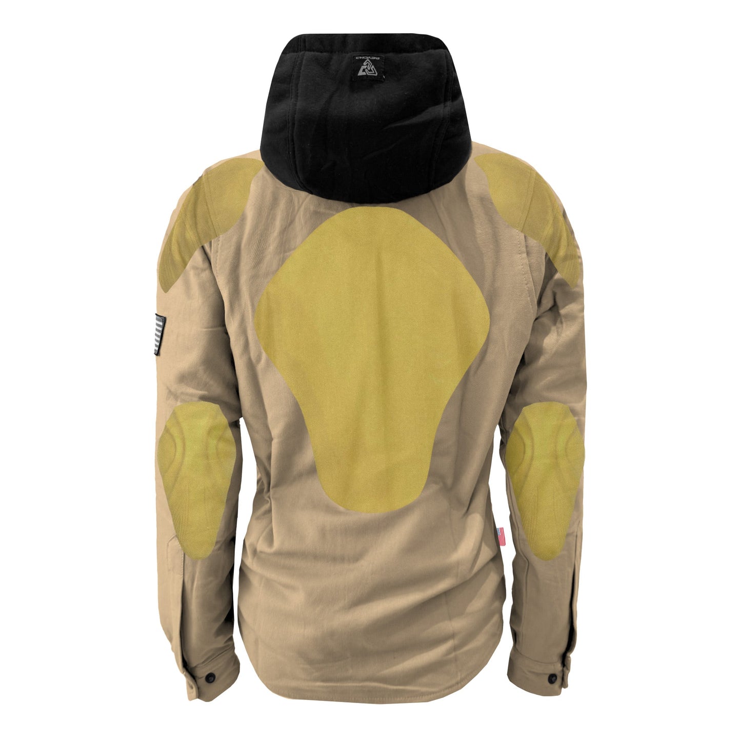 Protective Flannel Hoodie For Women - Khaki Solid