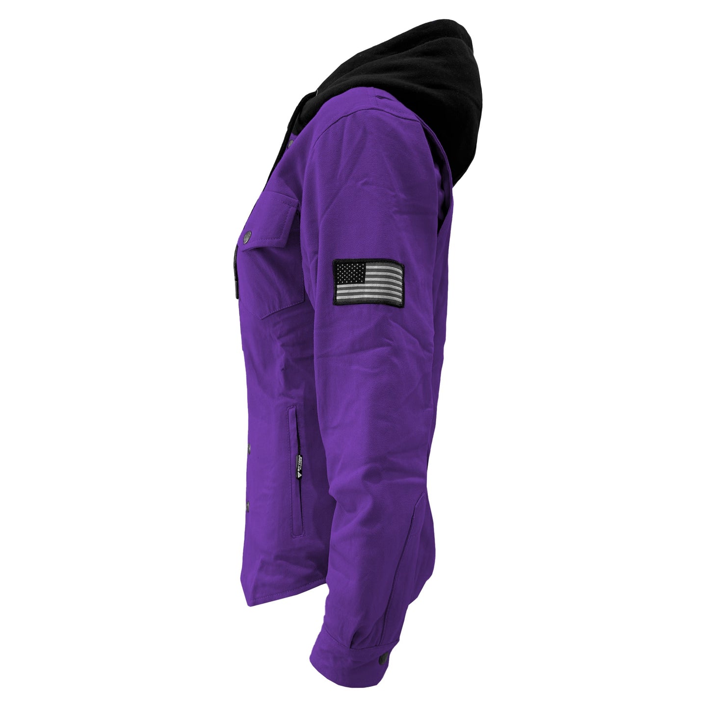 Protective Flannel Hoodie For Women - Purple Solid