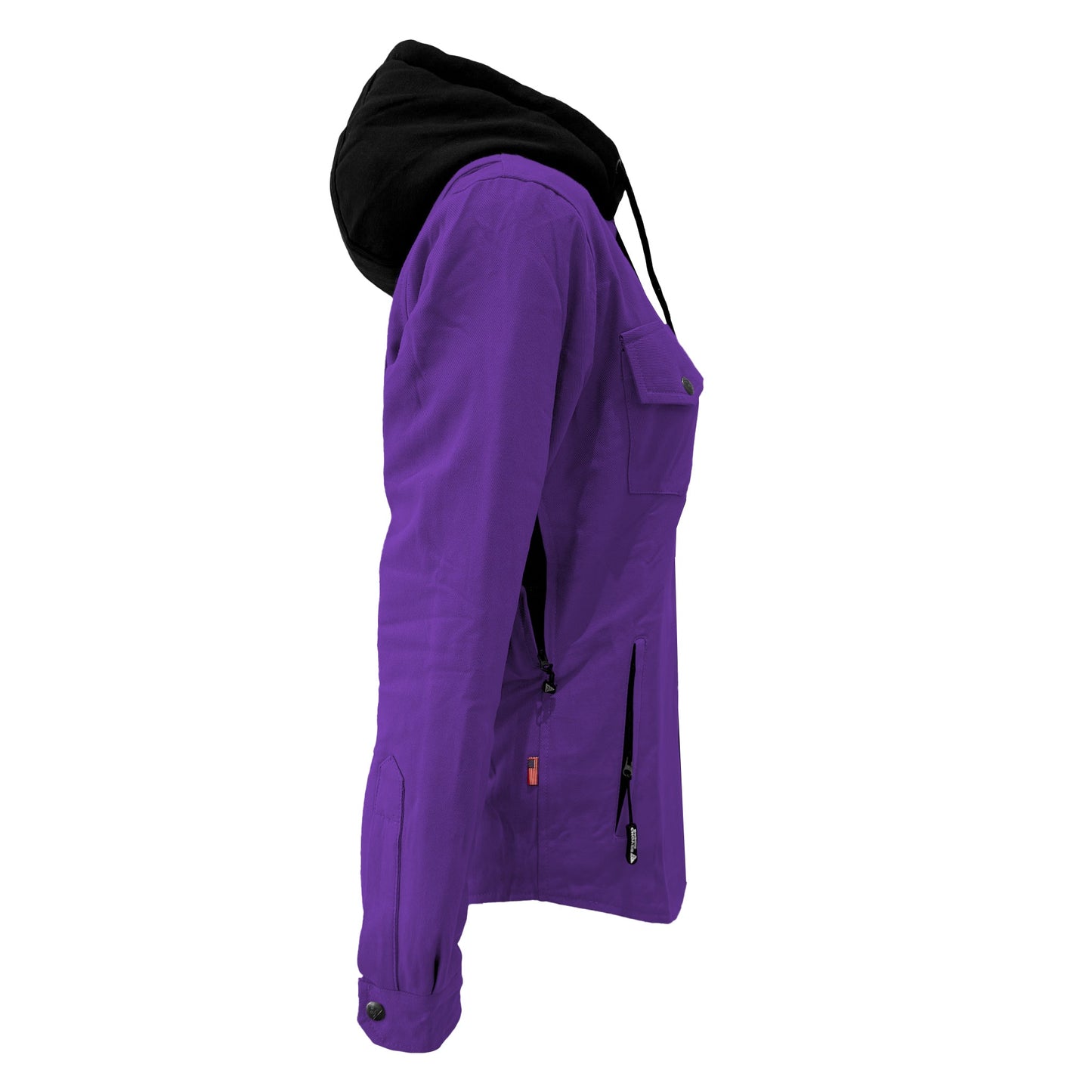 Protective Flannel Hoodie For Women - Purple Solid