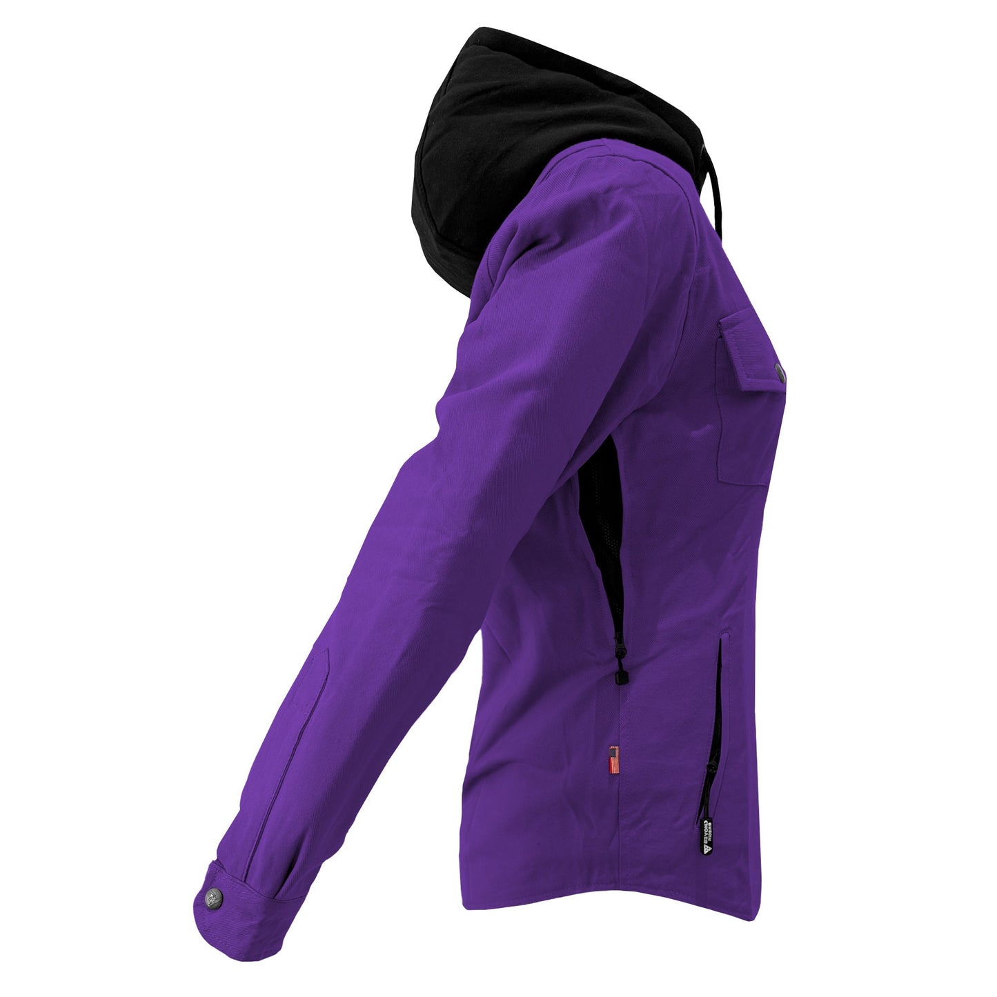Protective Flannel Hoodie For Women - Purple Solid