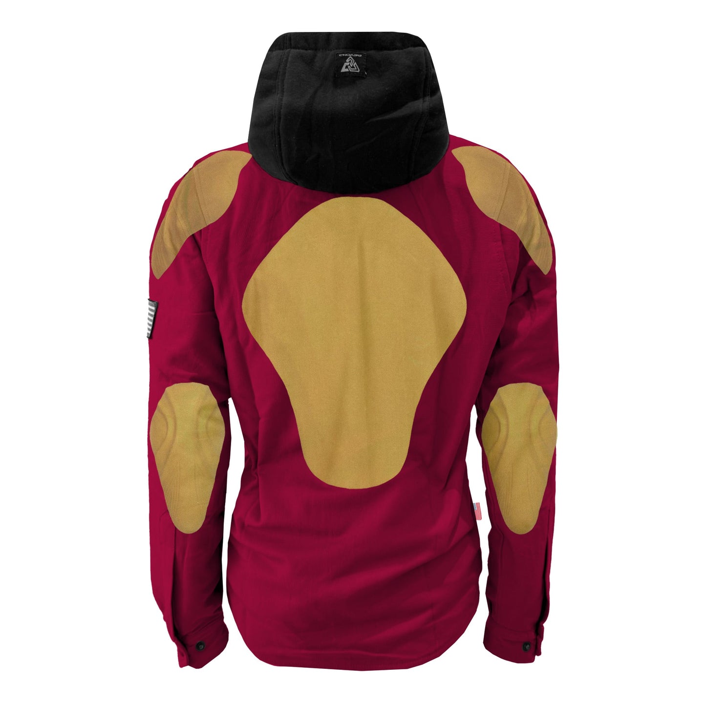 Protective Flannel Hoodie For Women - Red Maroon Solid