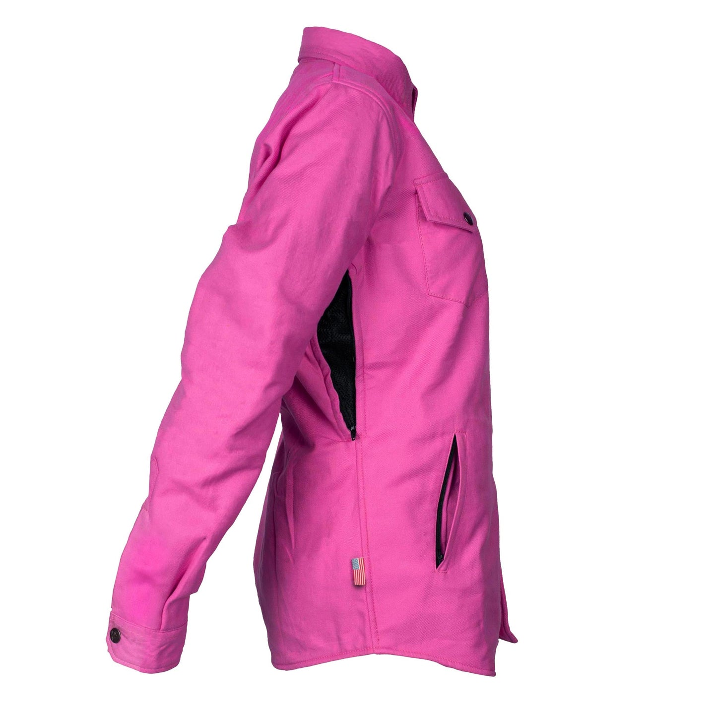 Protective Flannel Shirt for Women - Pink Solid