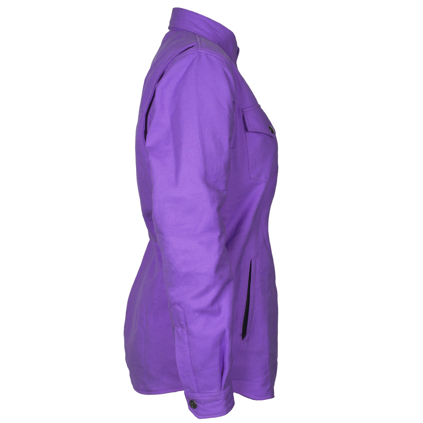 Protective Flannel Shirt for Women - Purple Solid