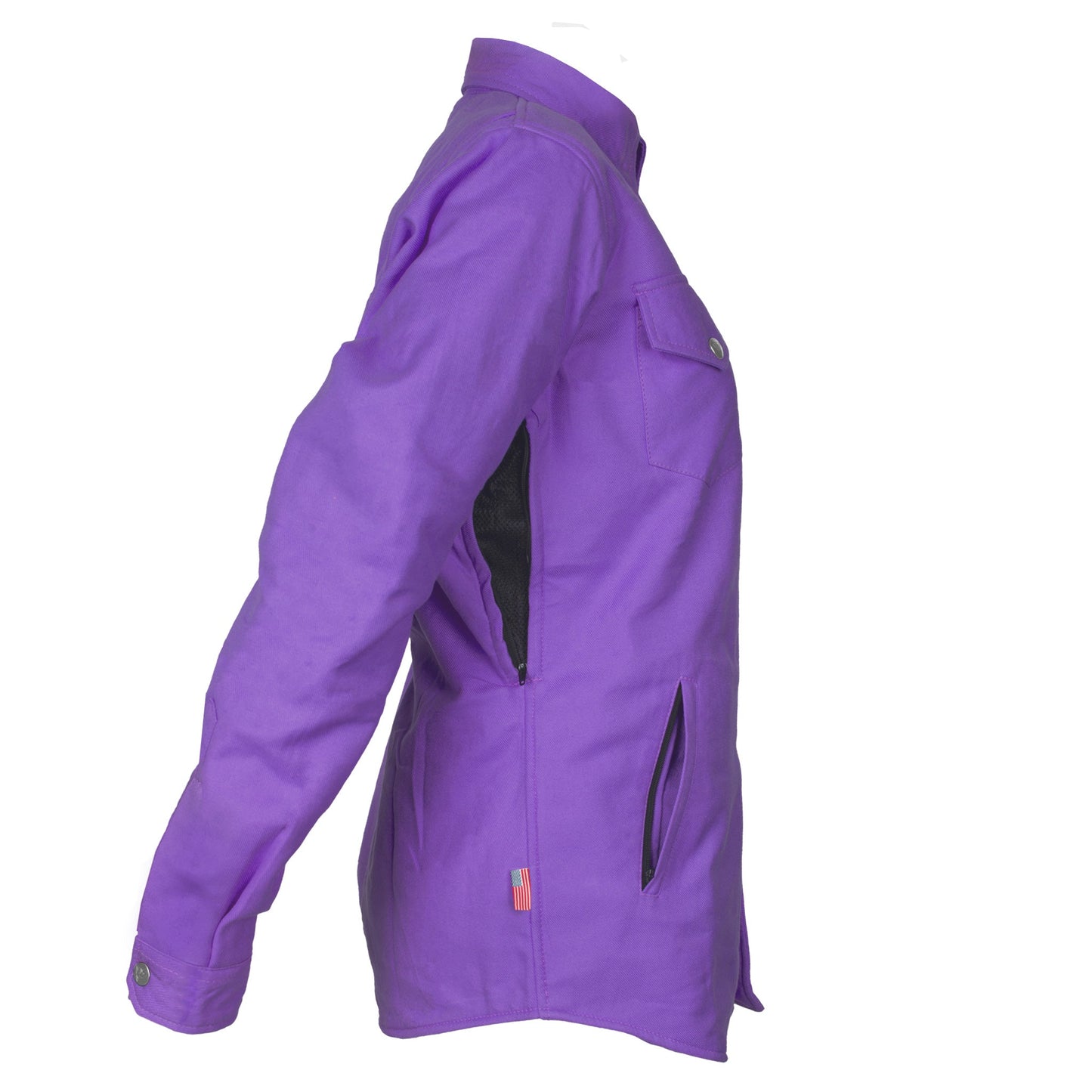 Protective Flannel Shirt for Women - Purple Solid