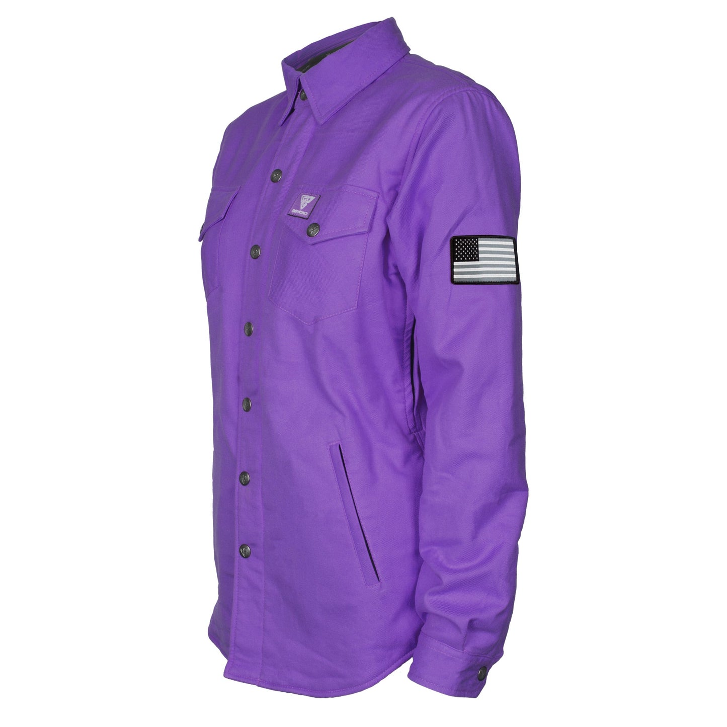 Protective Flannel Shirt for Women - Purple Solid
