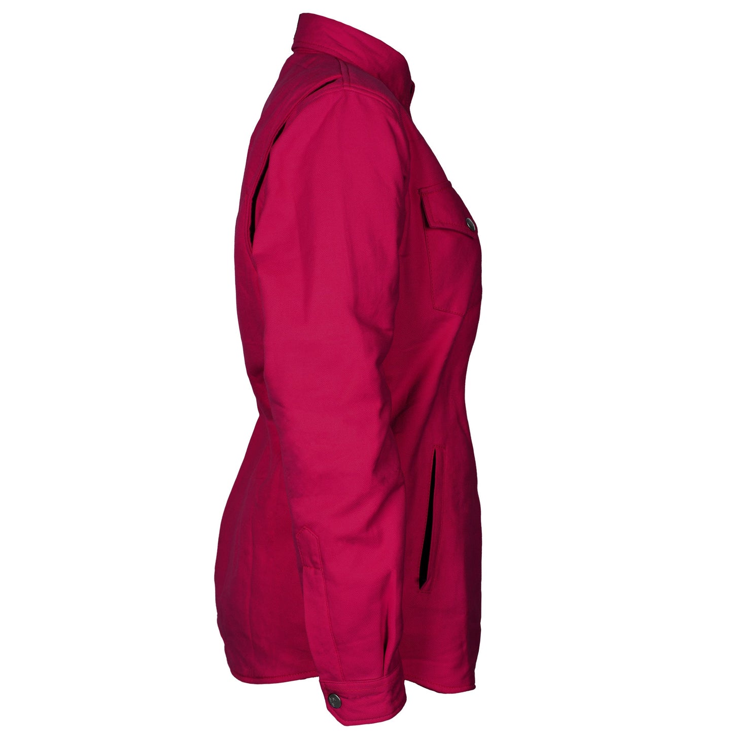 Protective Flannel Shirt for Women - Red Maroon Solid