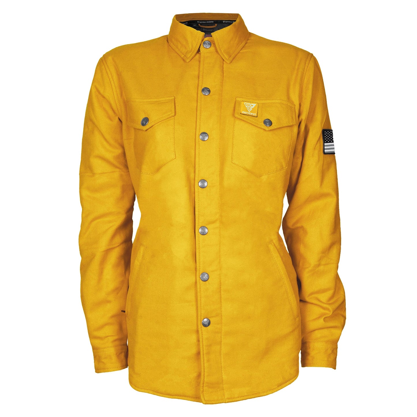 Protective Flannel Shirt for Women - Yellow Solid