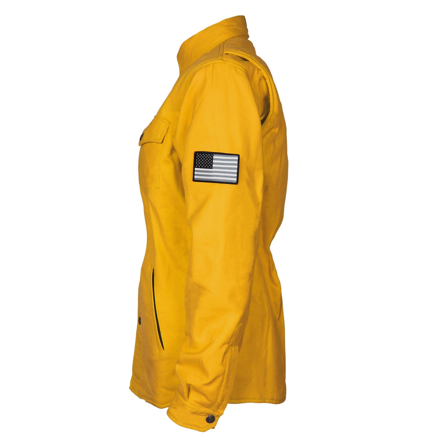 Protective Flannel Shirt for Women - Yellow Solid