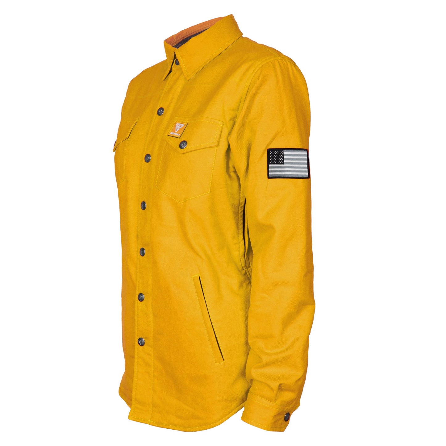 Protective Flannel Shirt for Women - Yellow Solid