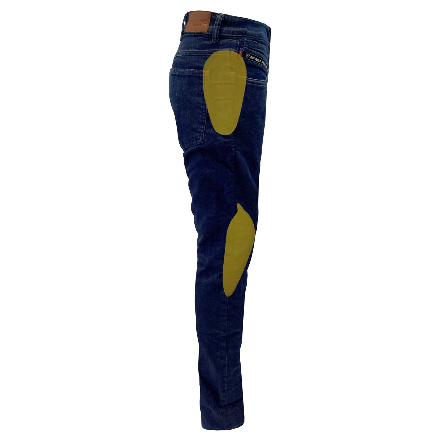 Straight Leg Protective Denim Pants (Jeans) for Women - Indigo Blue with Pads