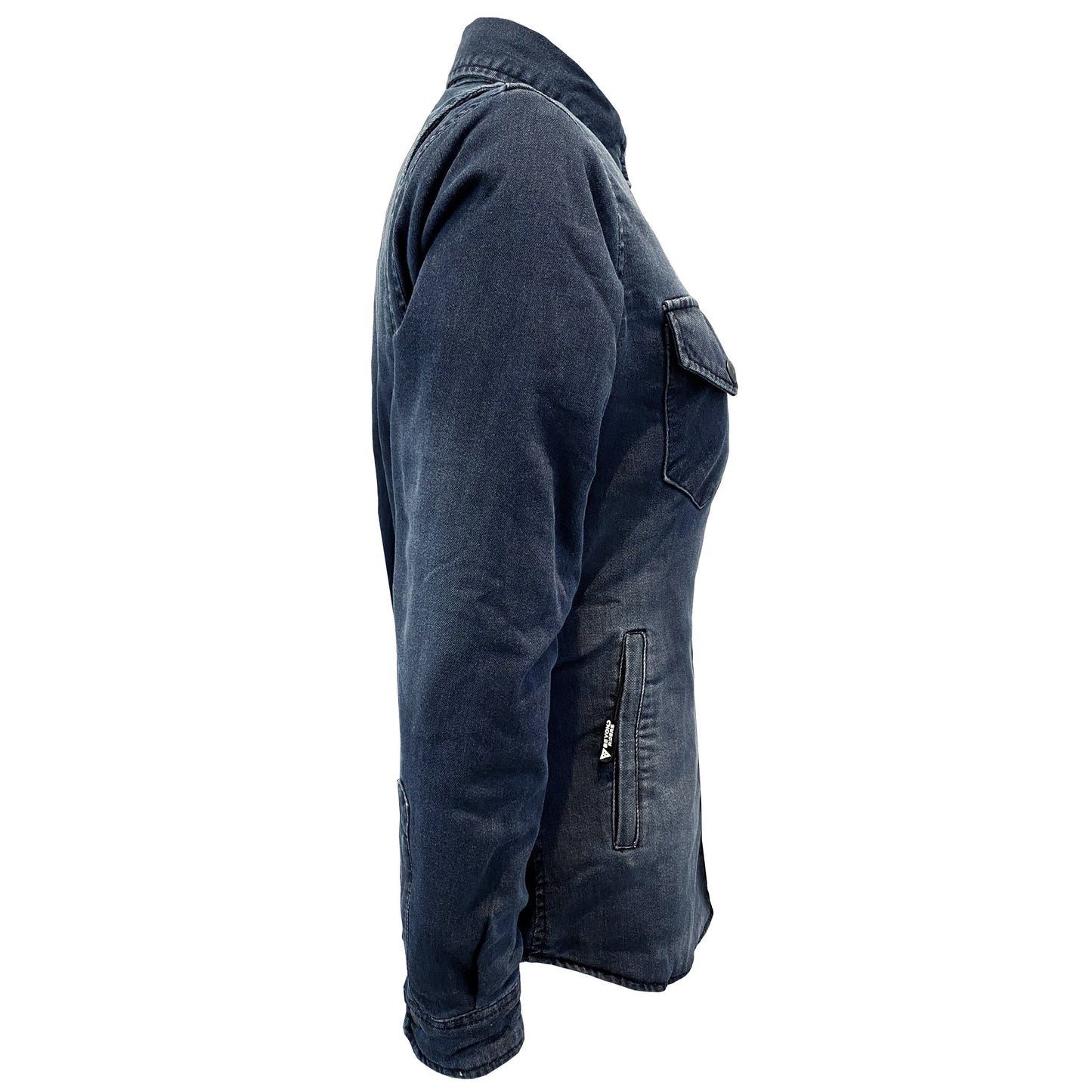 Protective Jeans Jacket for Women - Faded Blue with Pads