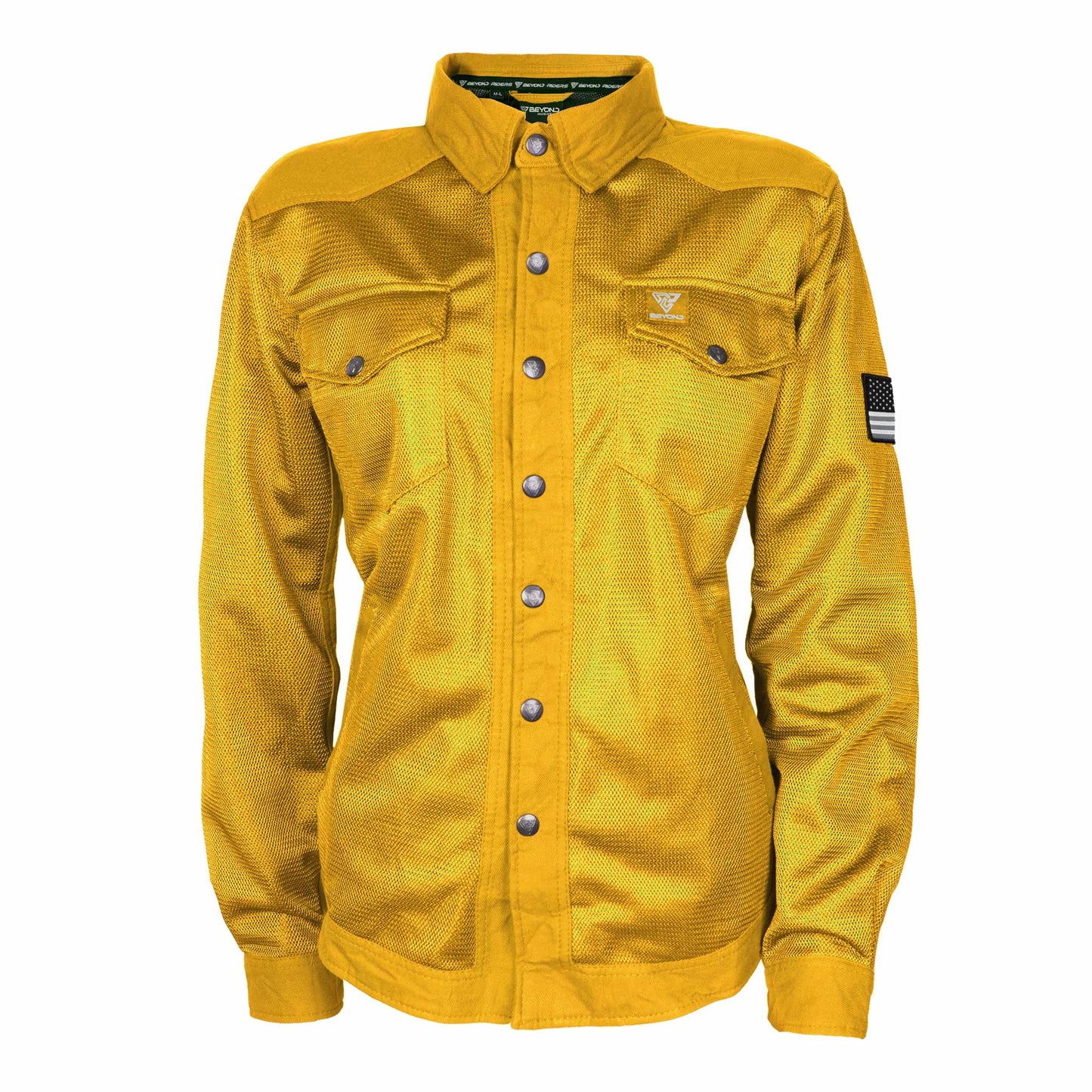Protective Summer Mesh Shirt for Women - Yellow Solid