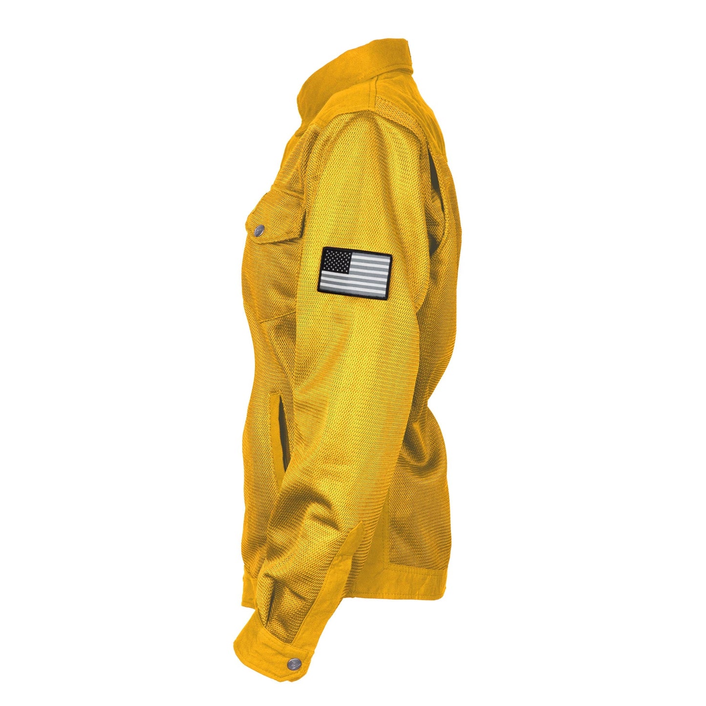 Protective Summer Mesh Shirt for Women - Yellow Solid