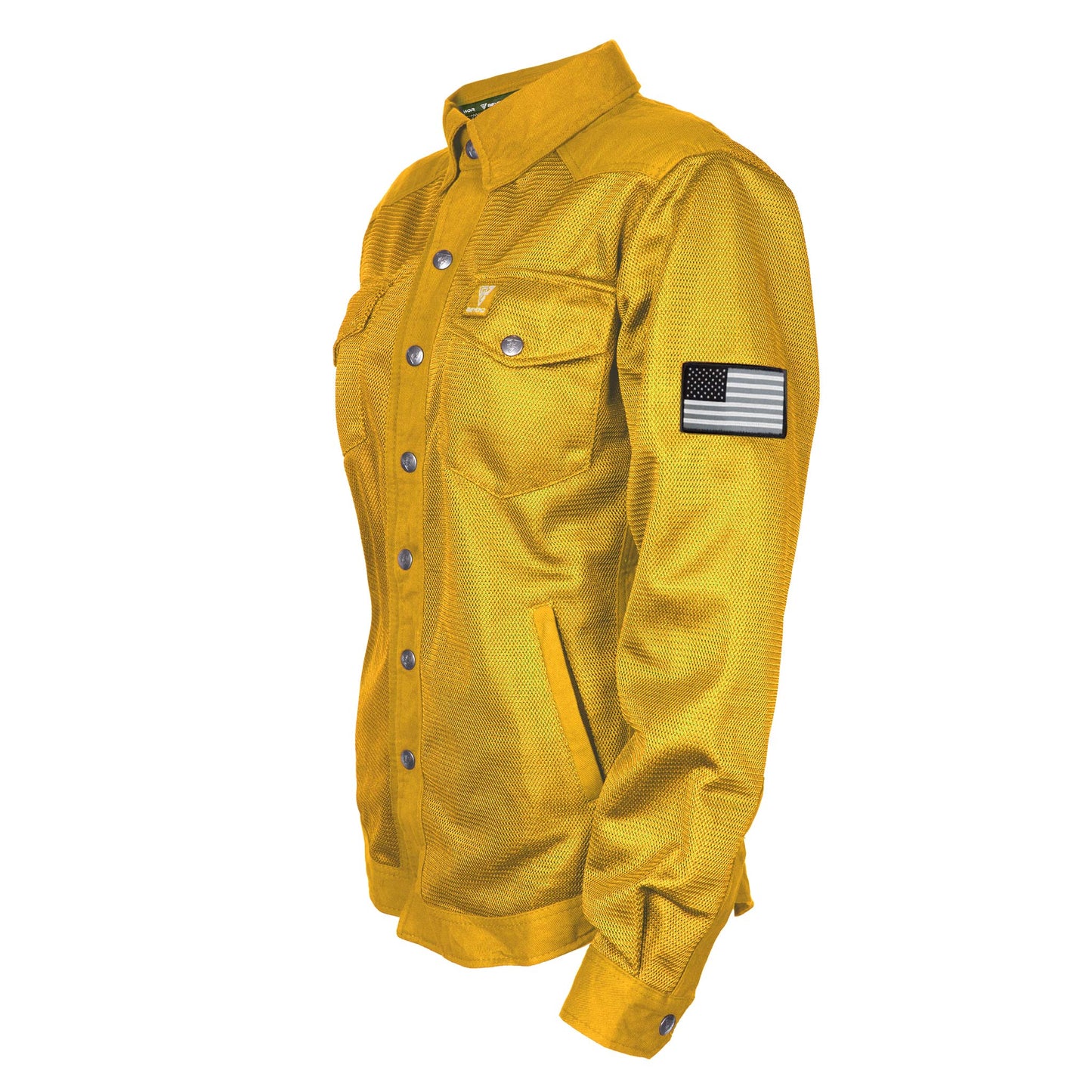 Protective Summer Mesh Shirt for Women - Yellow Solid