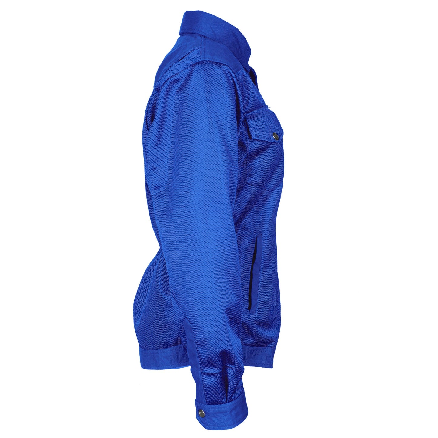 Protective Summer Mesh Shirt for Women - Blue Solid