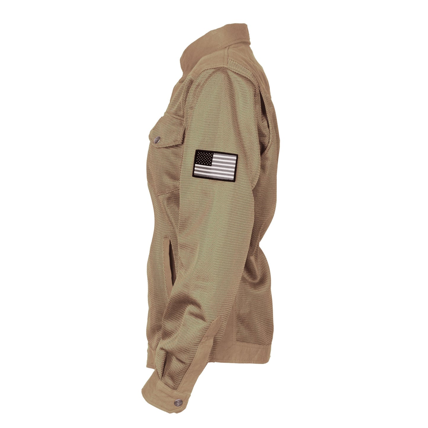 Protective Summer Mesh Shirt for Women - Camel Solid