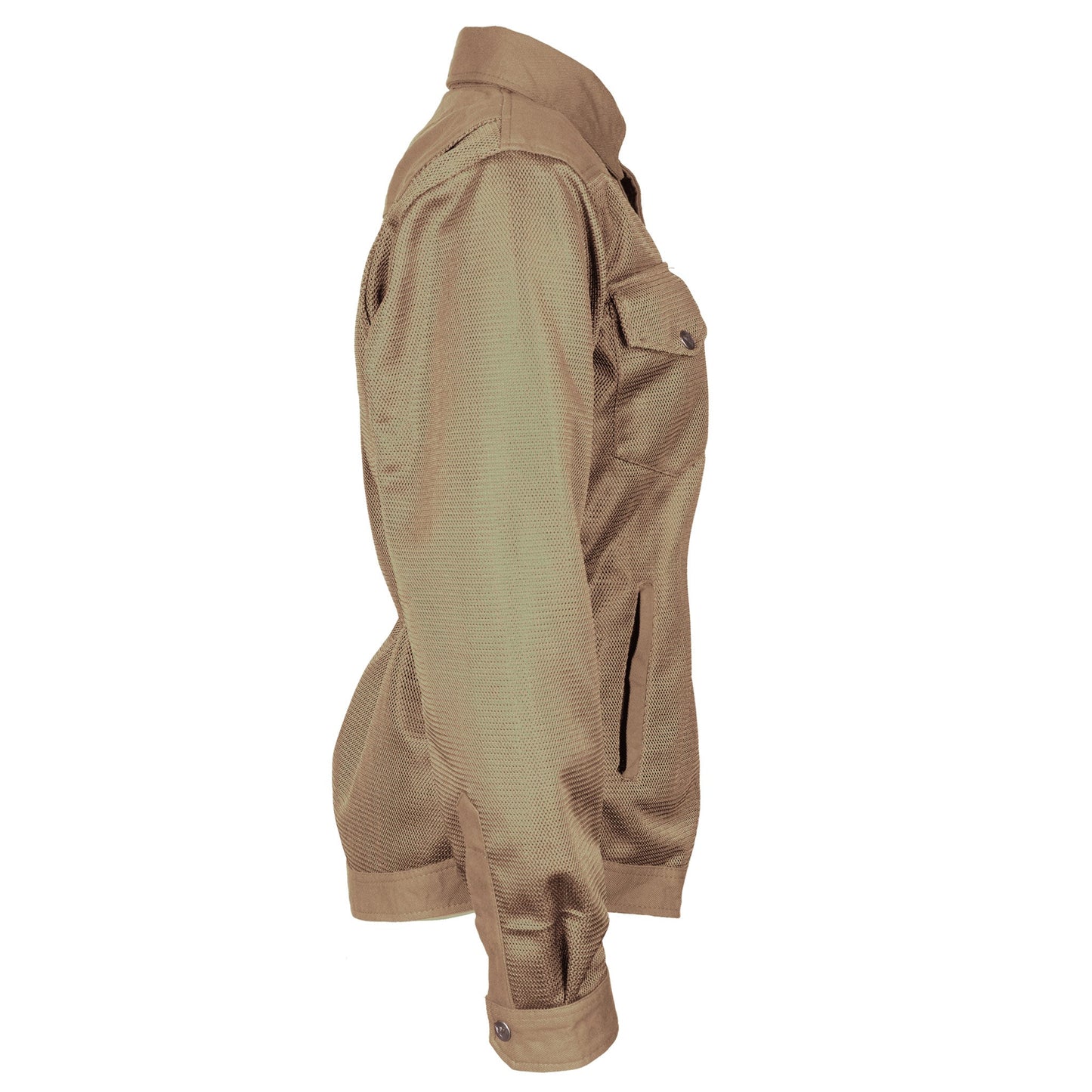 Protective Summer Mesh Shirt for Women - Camel Solid