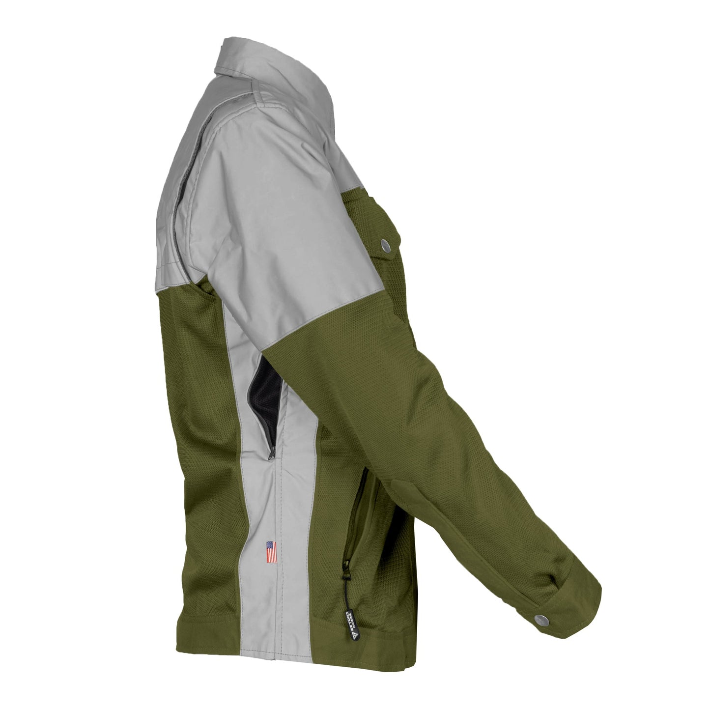 Summer Mesh Reflective Shirt Army Green Eclipse for Women