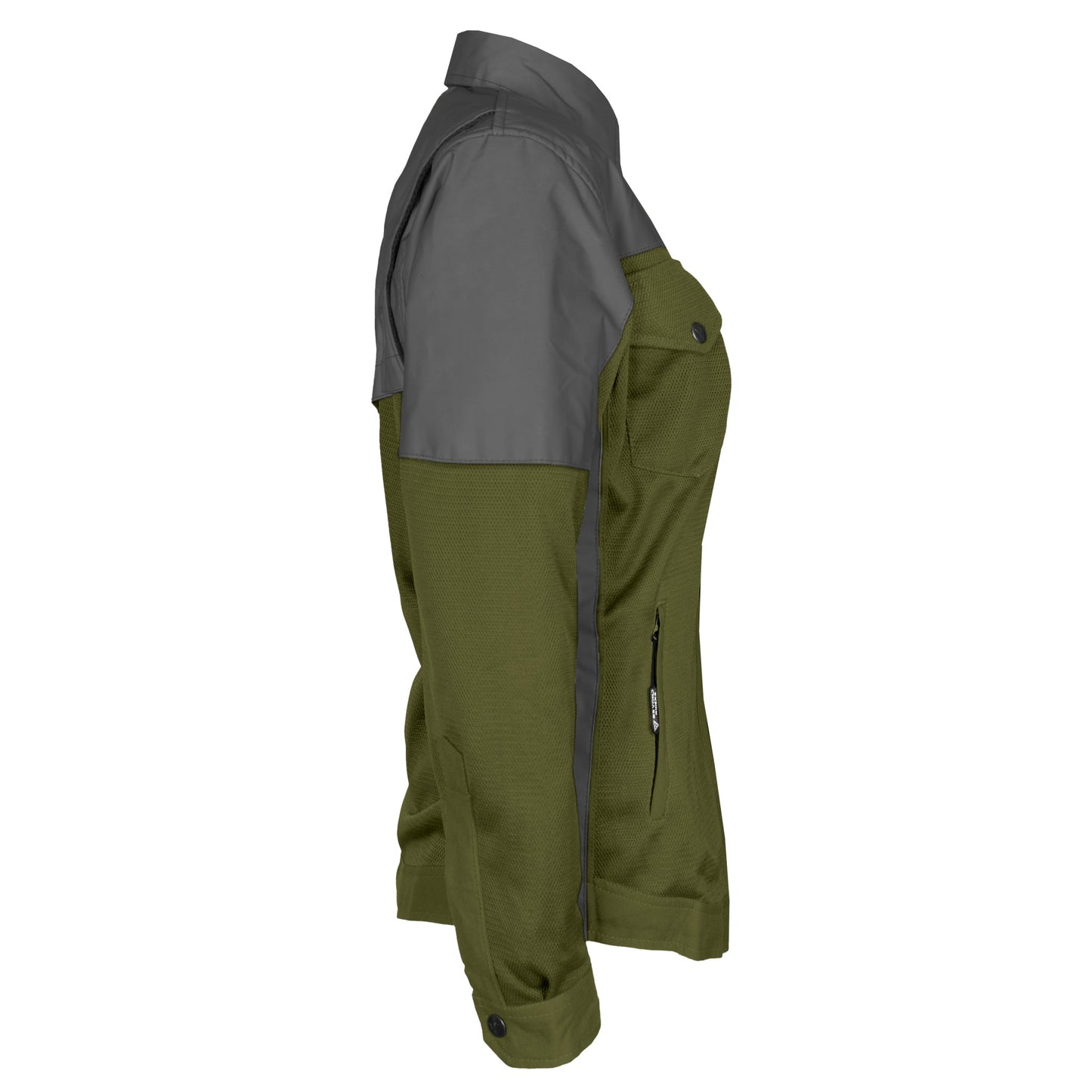 Summer Mesh Reflective Shirt Army Green Nebula for Women