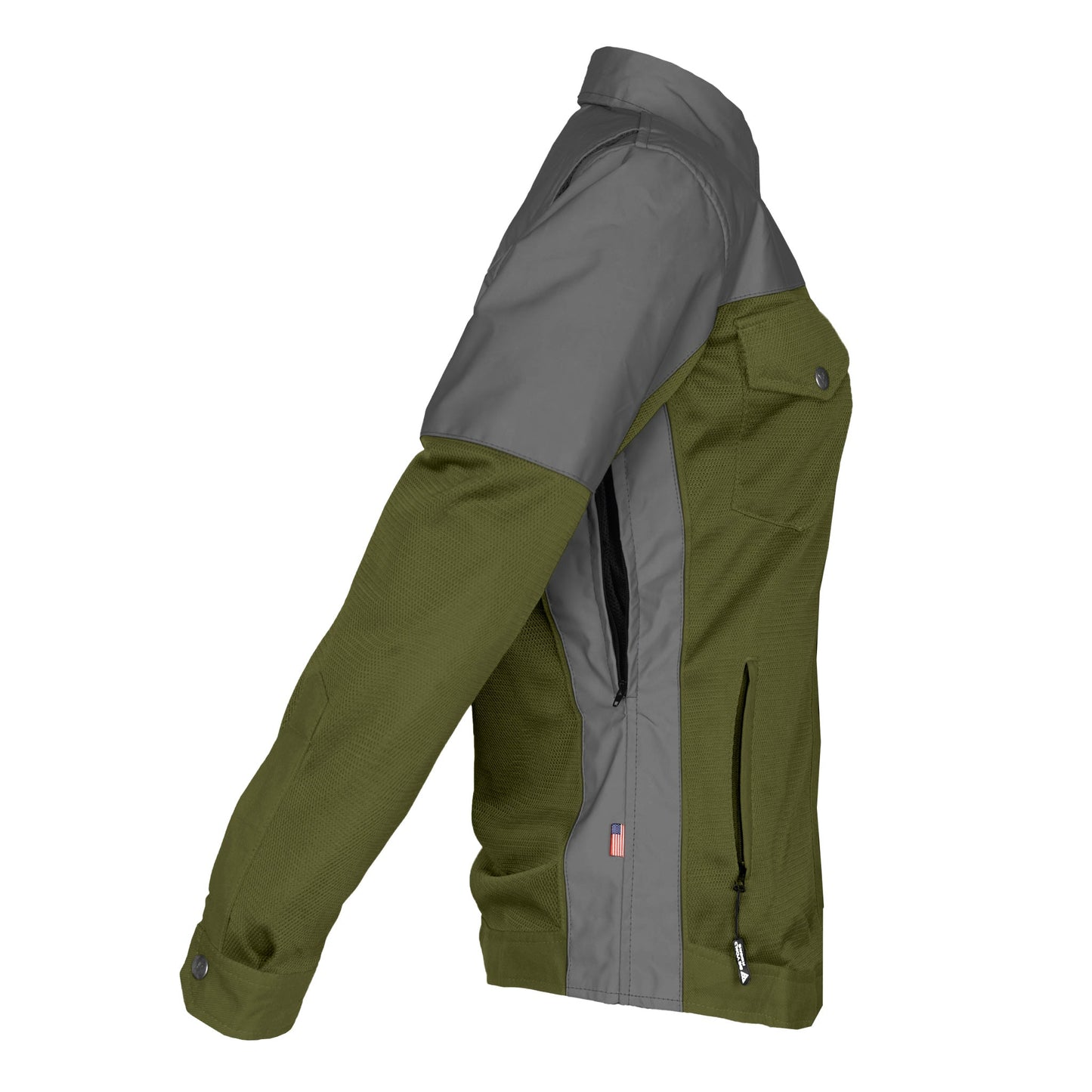 Summer Mesh Reflective Shirt Army Green Nebula for Women