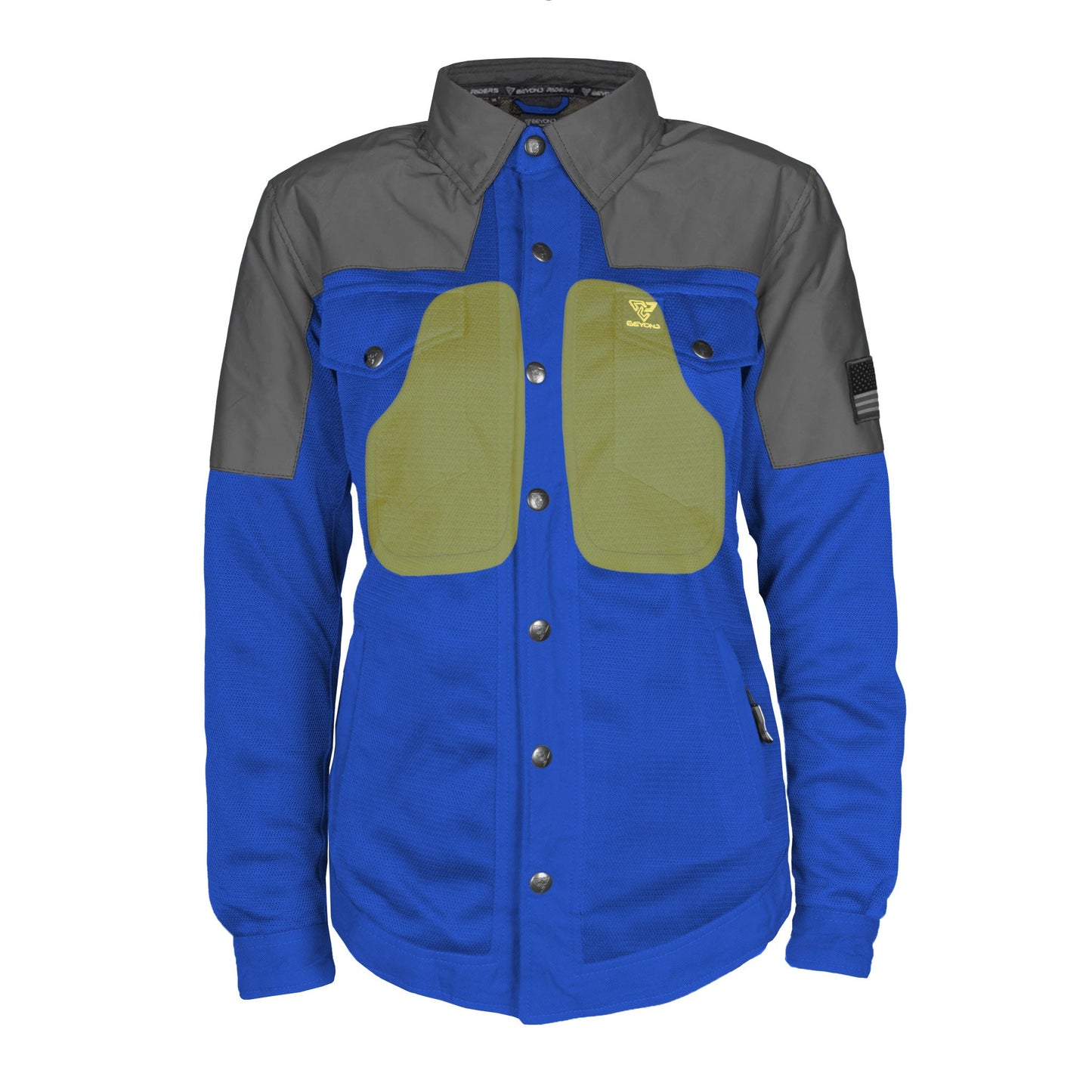 Summer Mesh Reflective Shirt Blue Nebula for Women