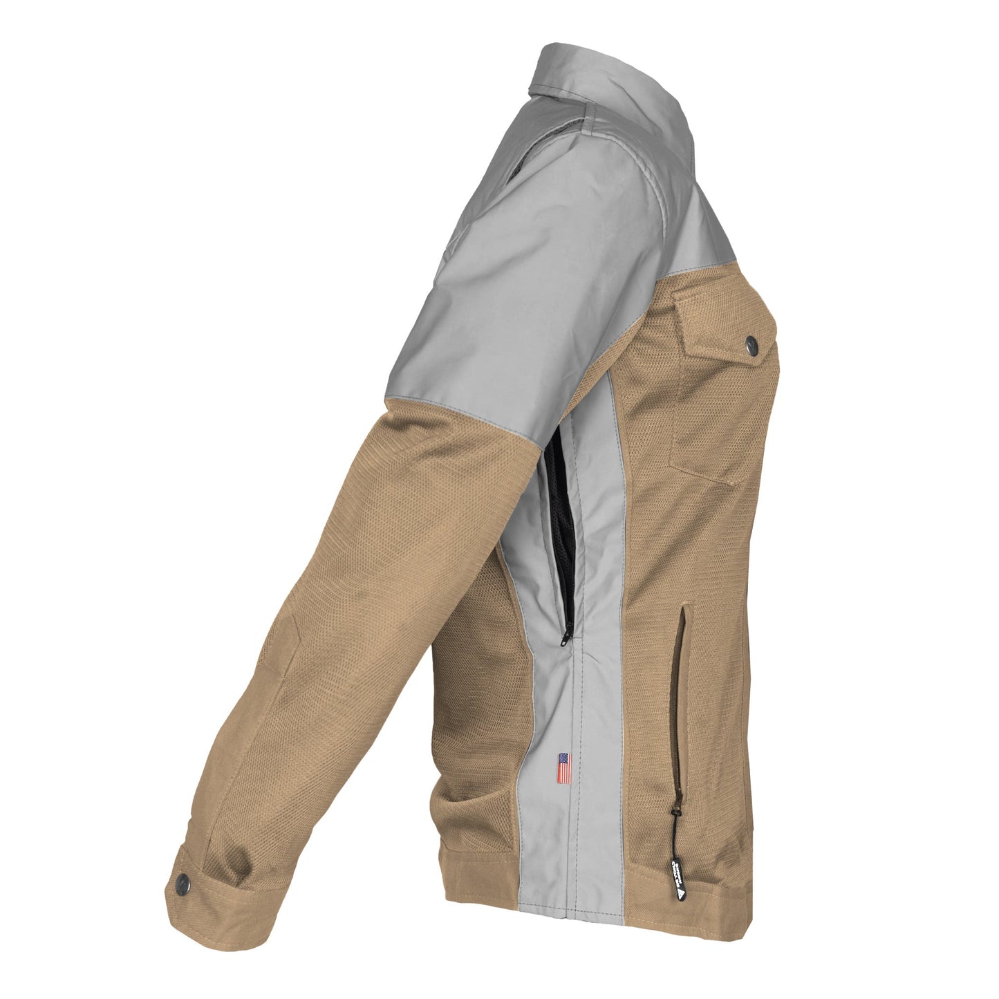 Summer Mesh Reflective Shirt Camel Eclipse for Women