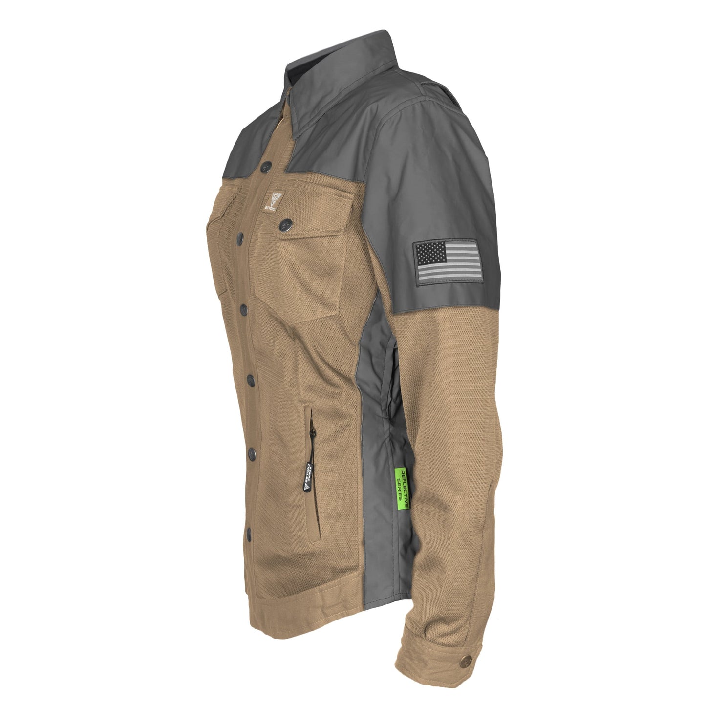 Summer Mesh Reflective Shirt Camel Nebula for Women