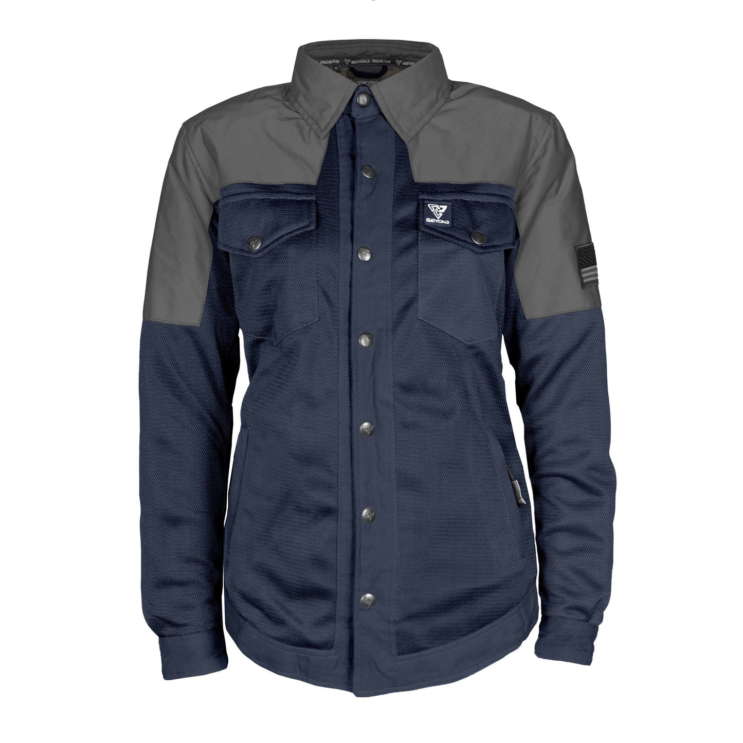 Summer Mesh Reflective Shirt Navy Blue Nebula for Women