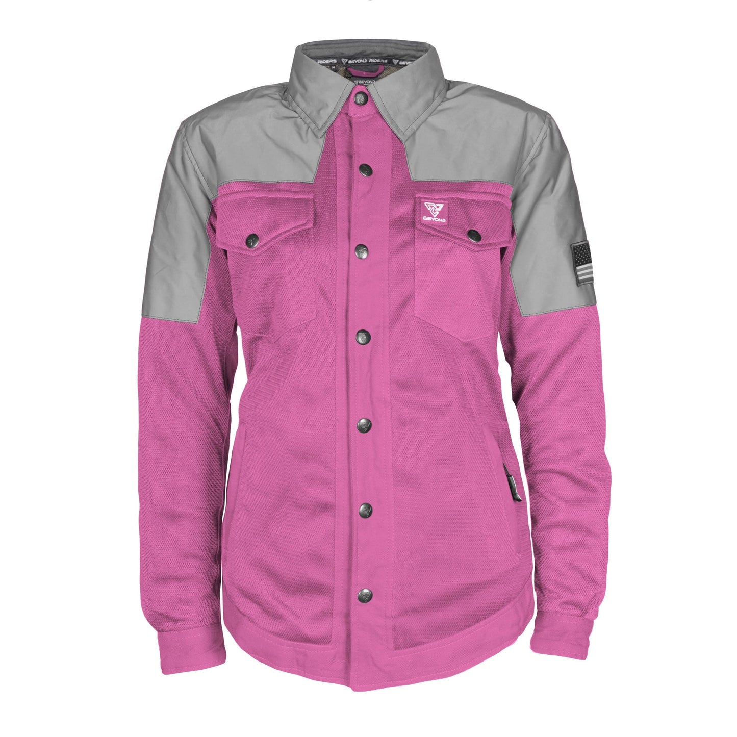 Summer Mesh Reflective Shirt Pink Eclipse for Women - with Pads