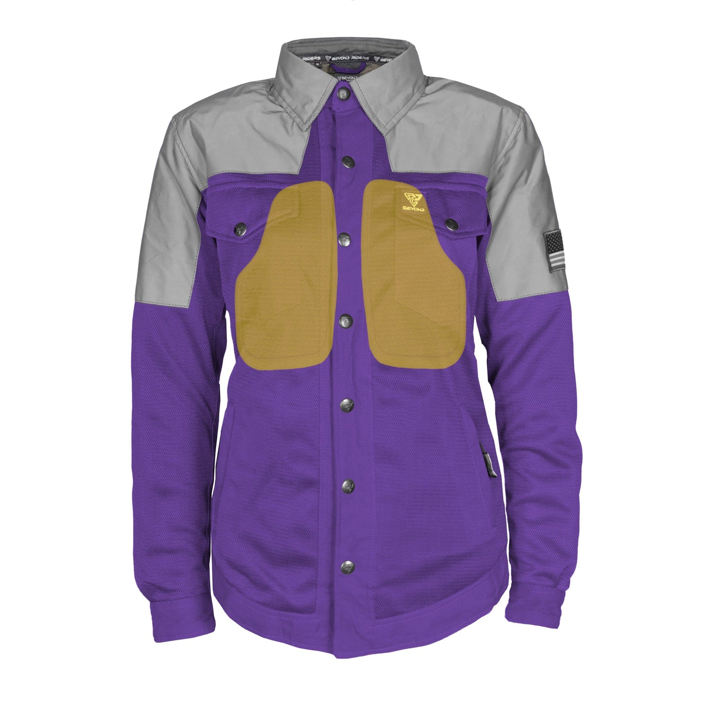 Summer Mesh Reflective Shirt Purple Eclipse for Women