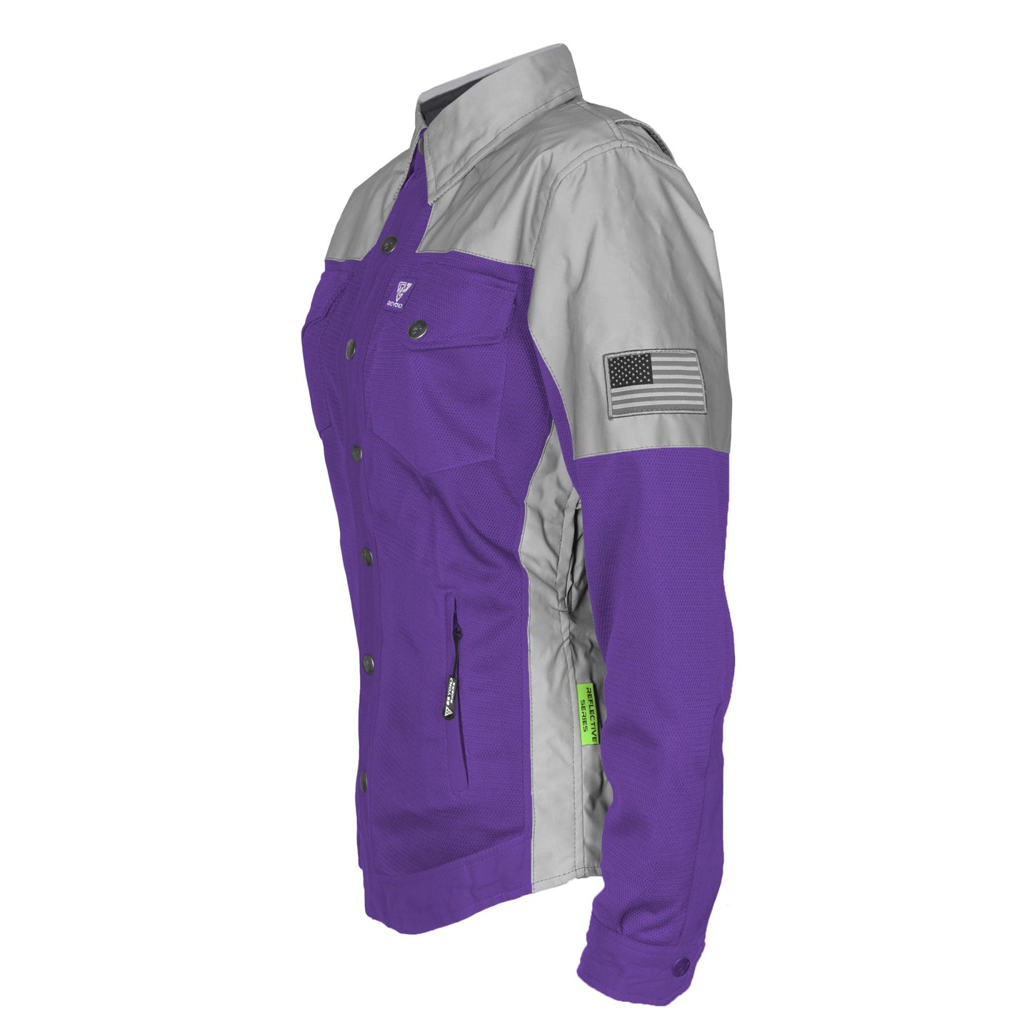Summer Mesh Reflective Shirt Purple Eclipse for Women